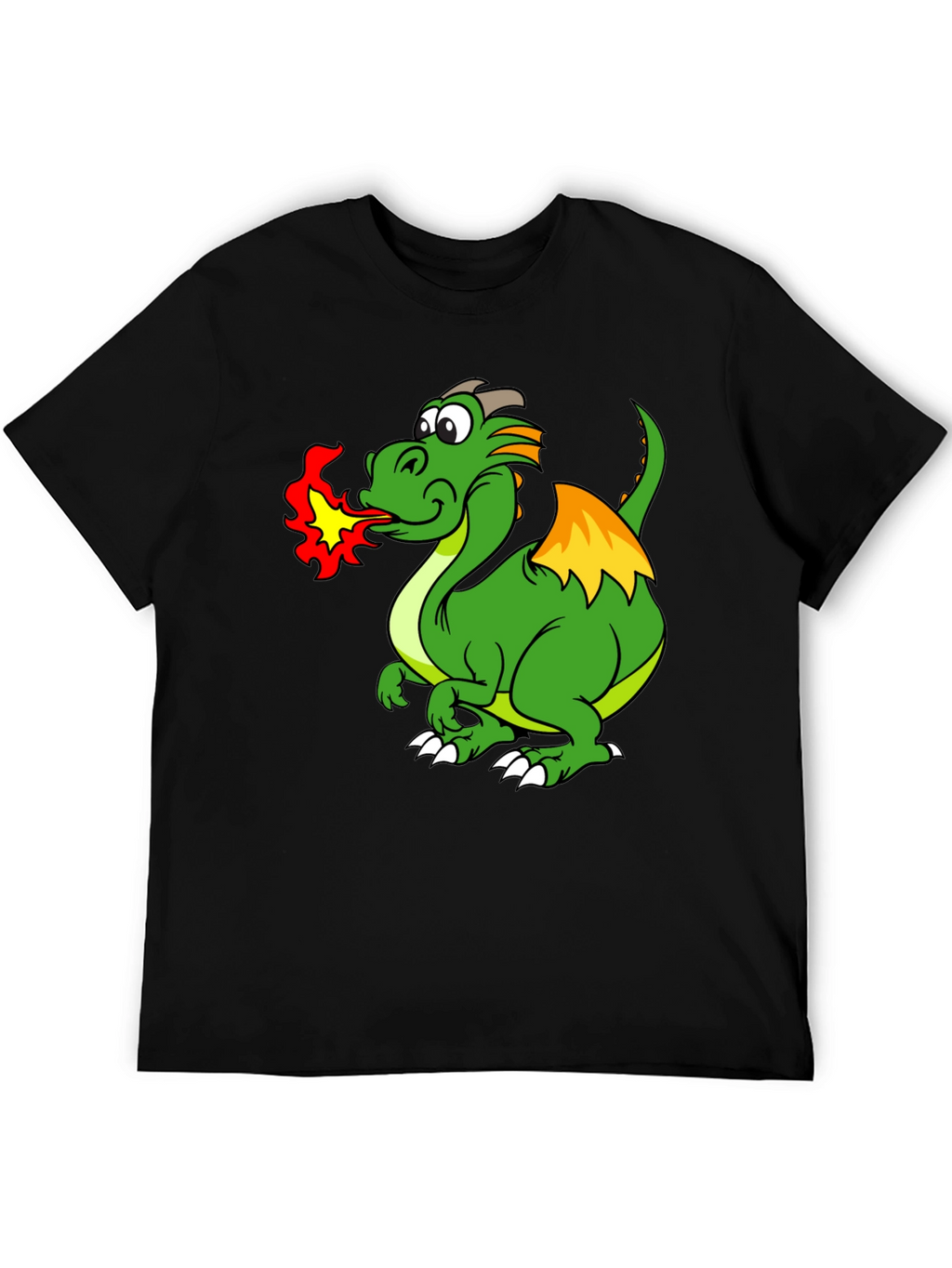 Dragon Fire T-Shirt - Black Cotton Tee