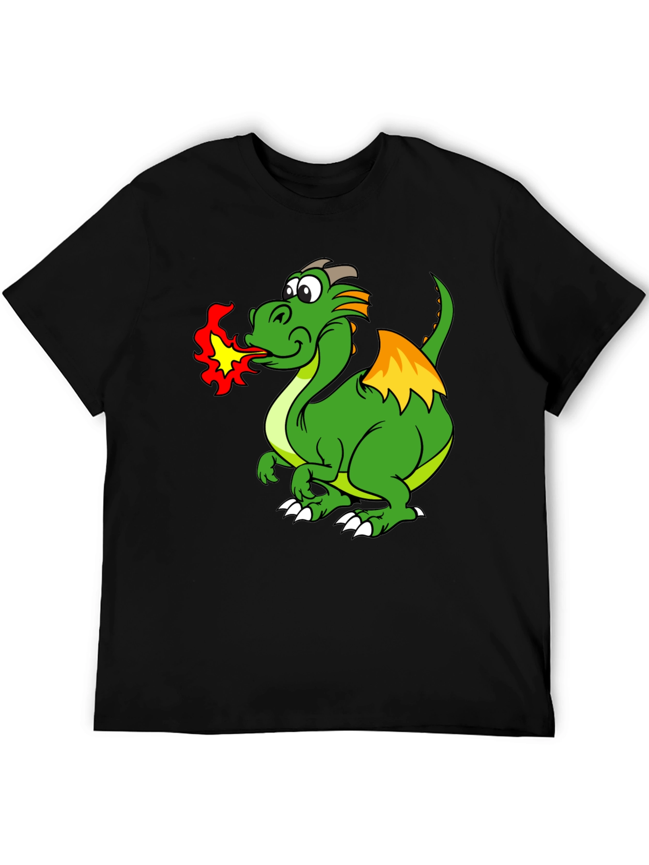 Dragon Fire T-Shirt - Black Cotton Tee