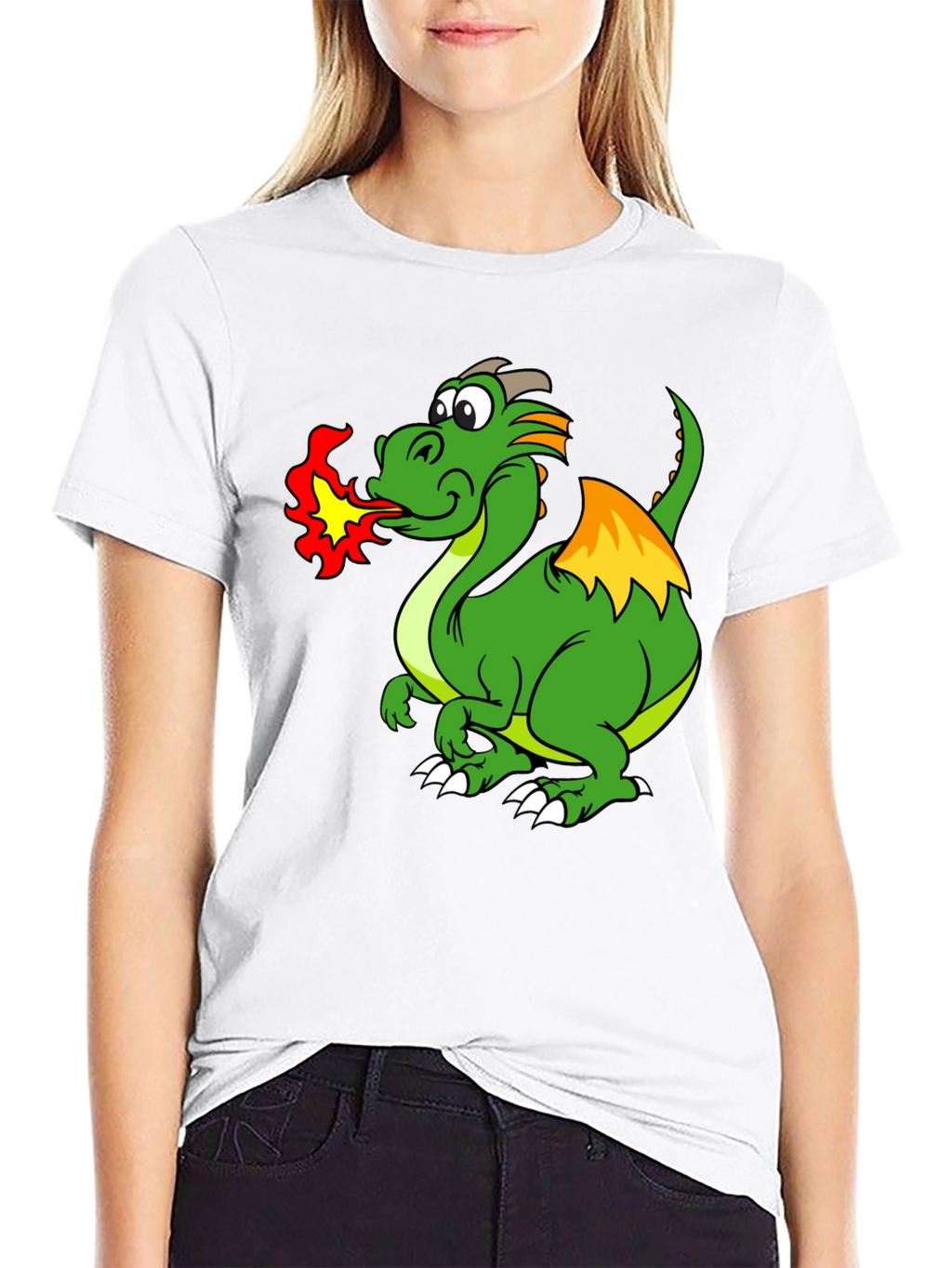 Dragon Fire T-Shirt - Black Cotton Tee