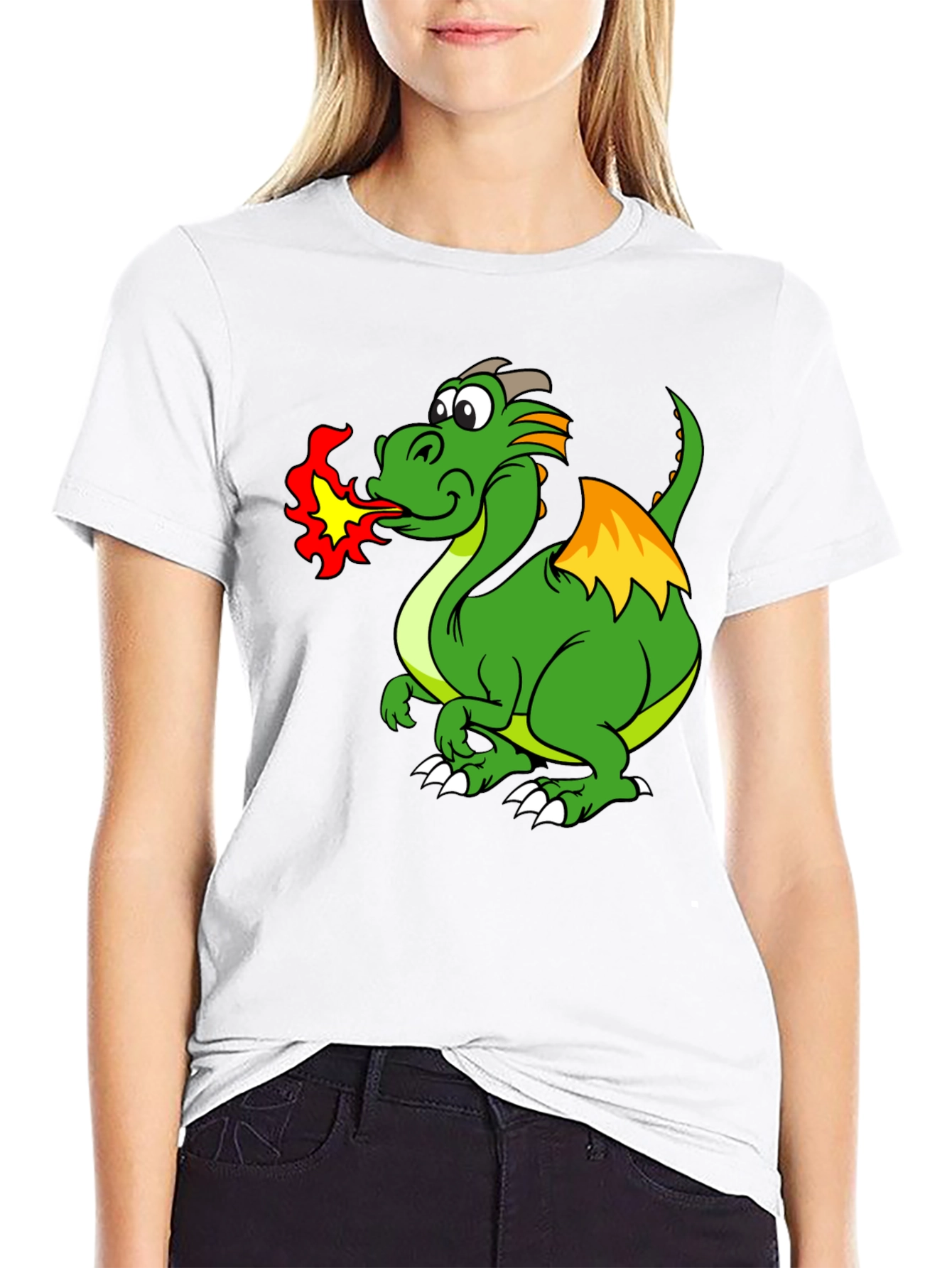Dragon Fire T-Shirt - Black Cotton Tee