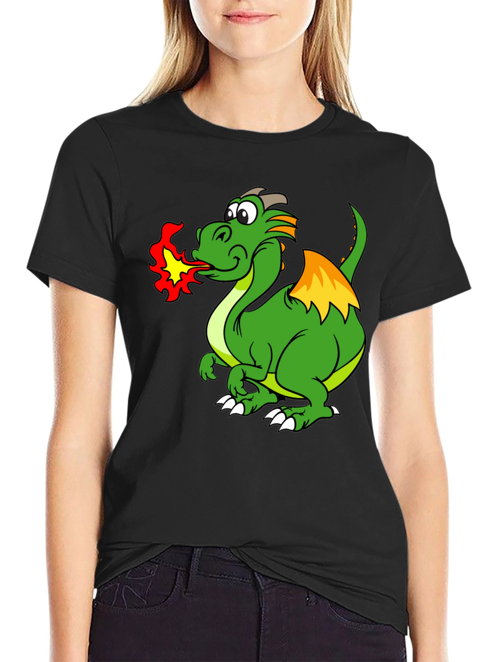 Dragon Fire T-Shirt - Black Cotton Tee