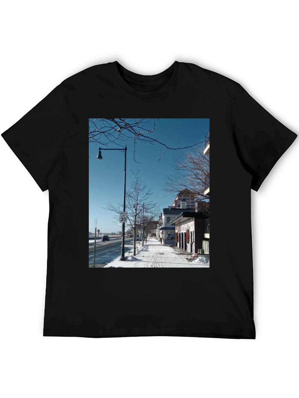 Winter Street Scene Graphic Tee