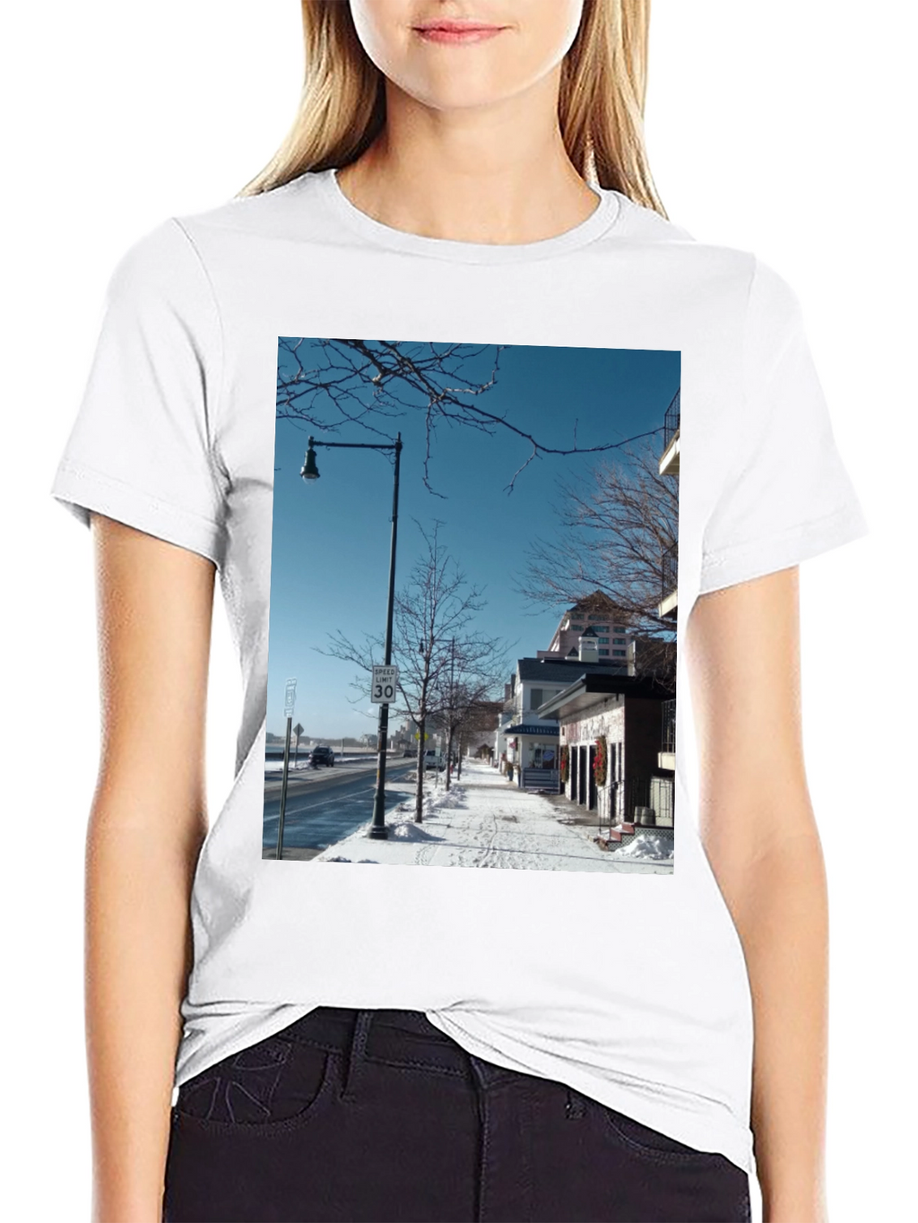 Winter Street Scene Graphic Tee