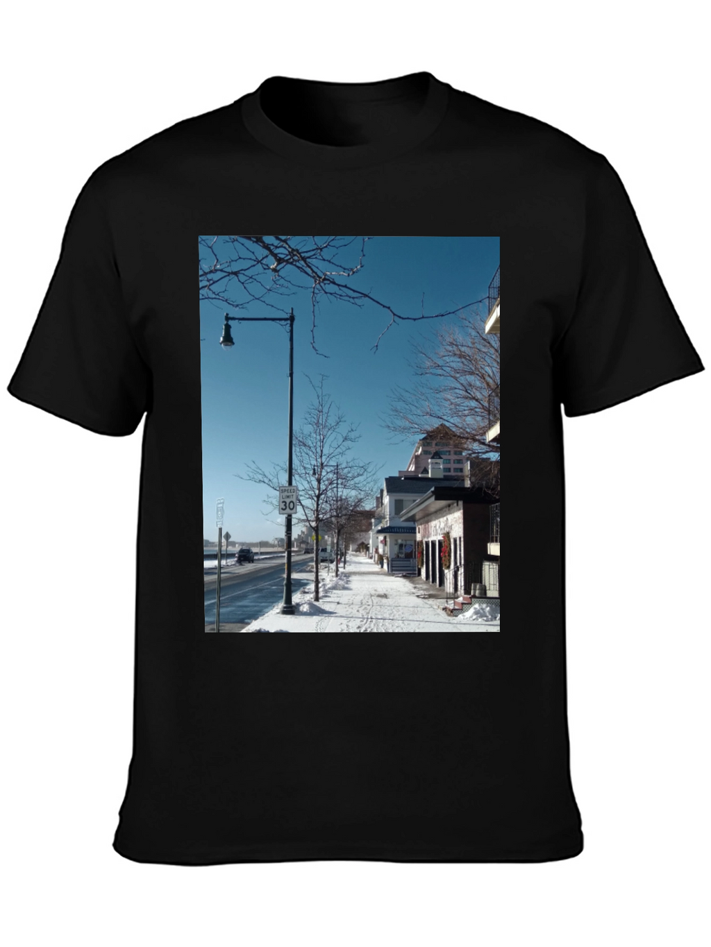 Winter Street Scene Graphic Tee