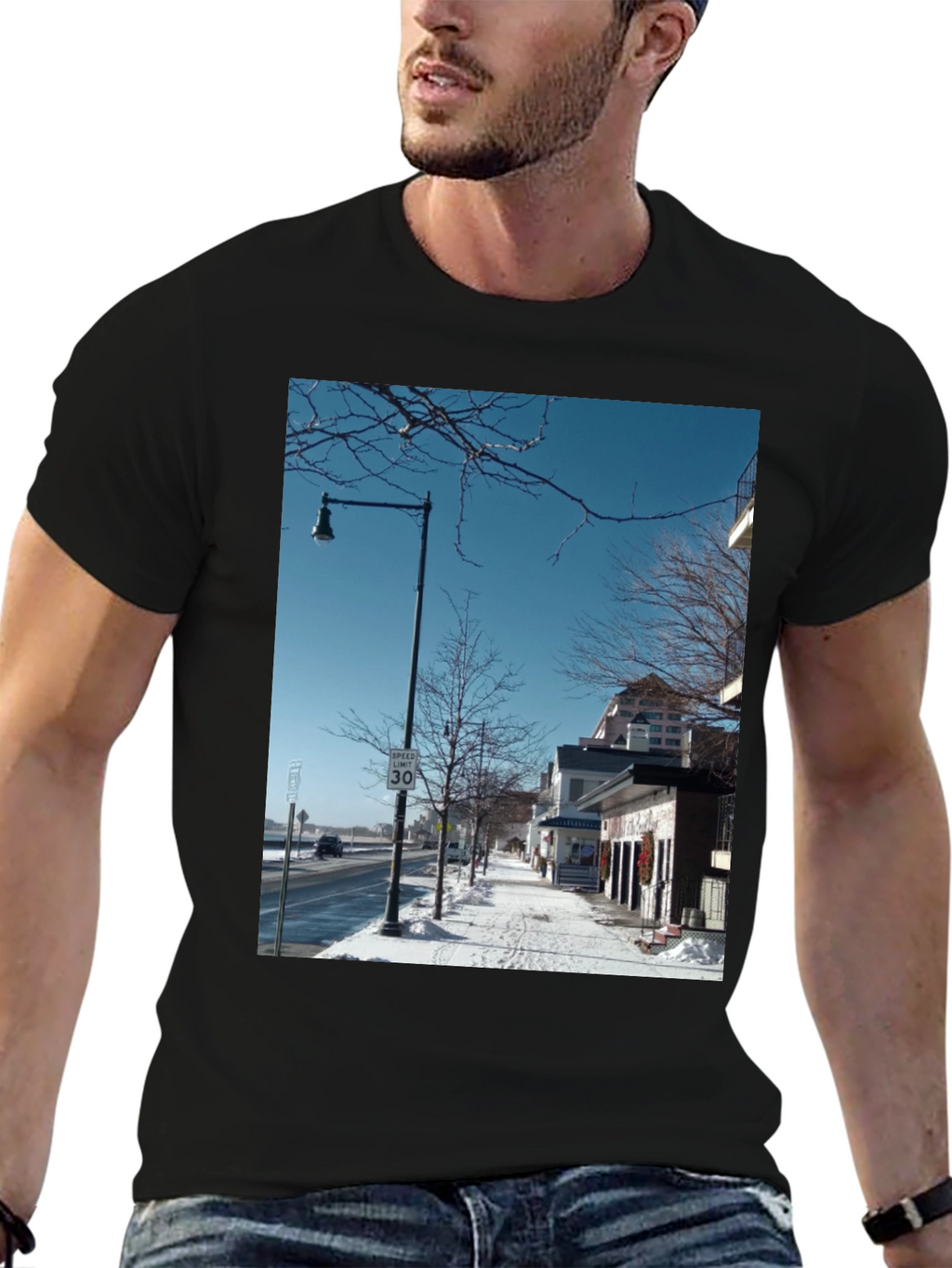 Winter Street Scene Graphic Tee