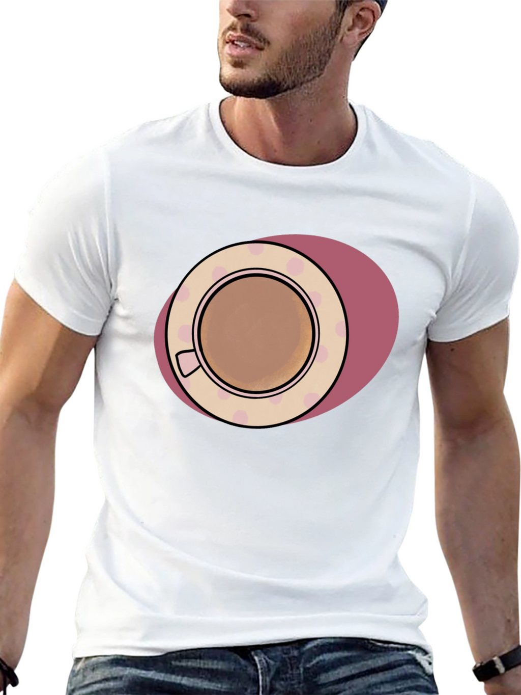 Coffee Cup Graphic Tee - Black