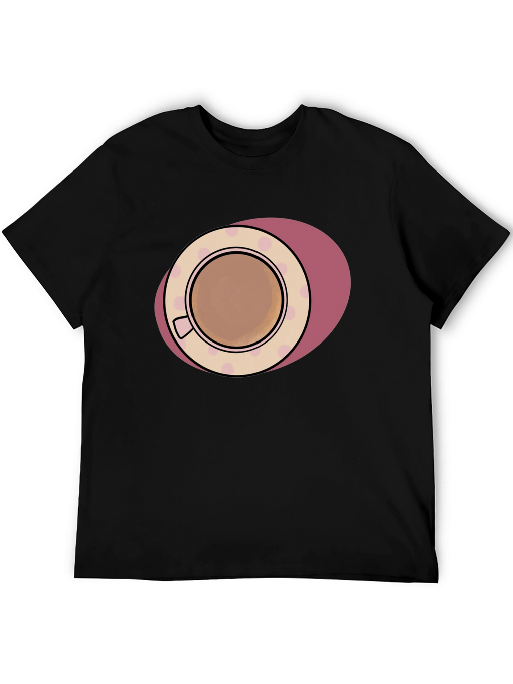 Coffee Cup Graphic Tee - Black