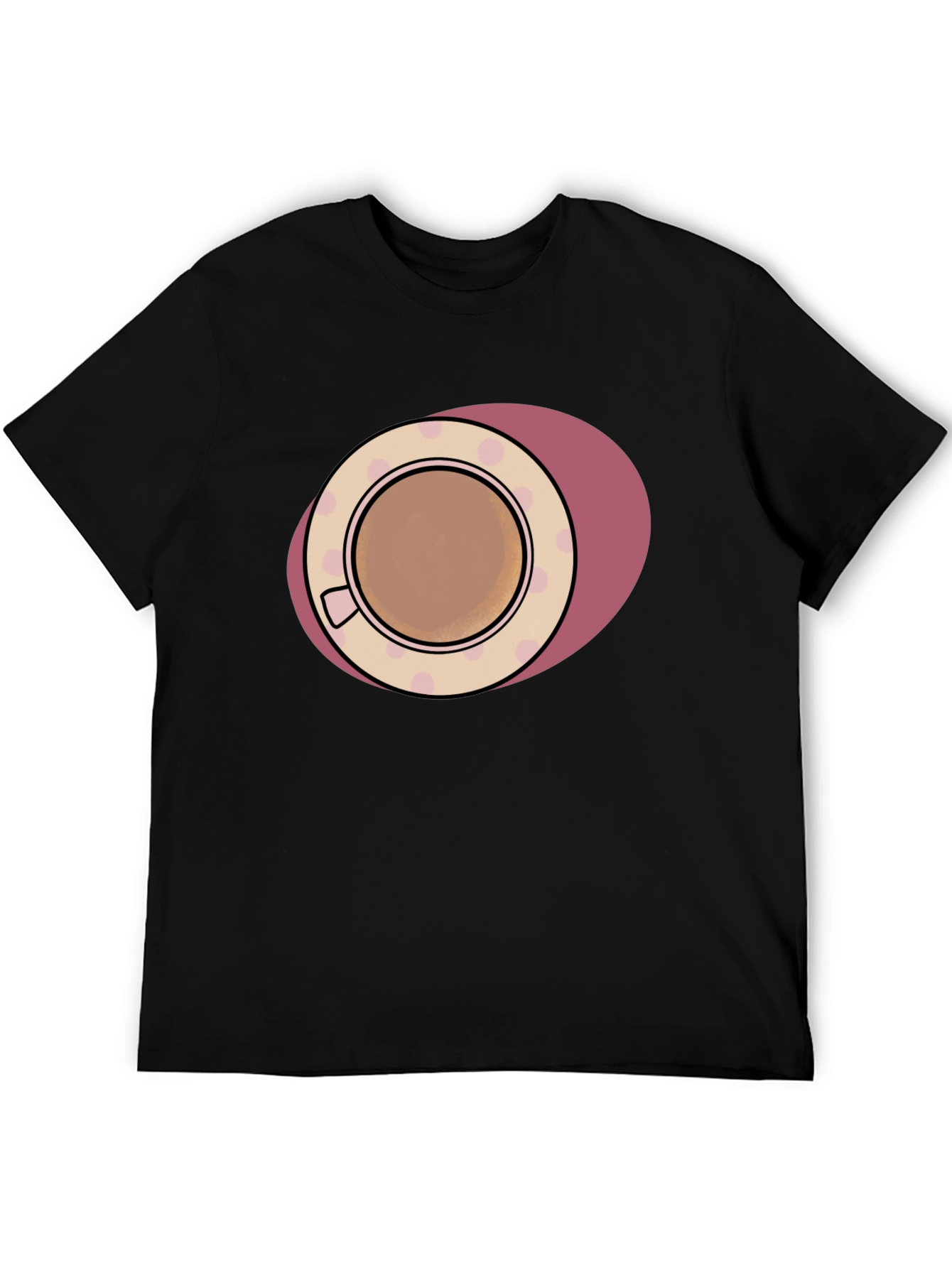 Coffee Cup Graphic Tee - Black