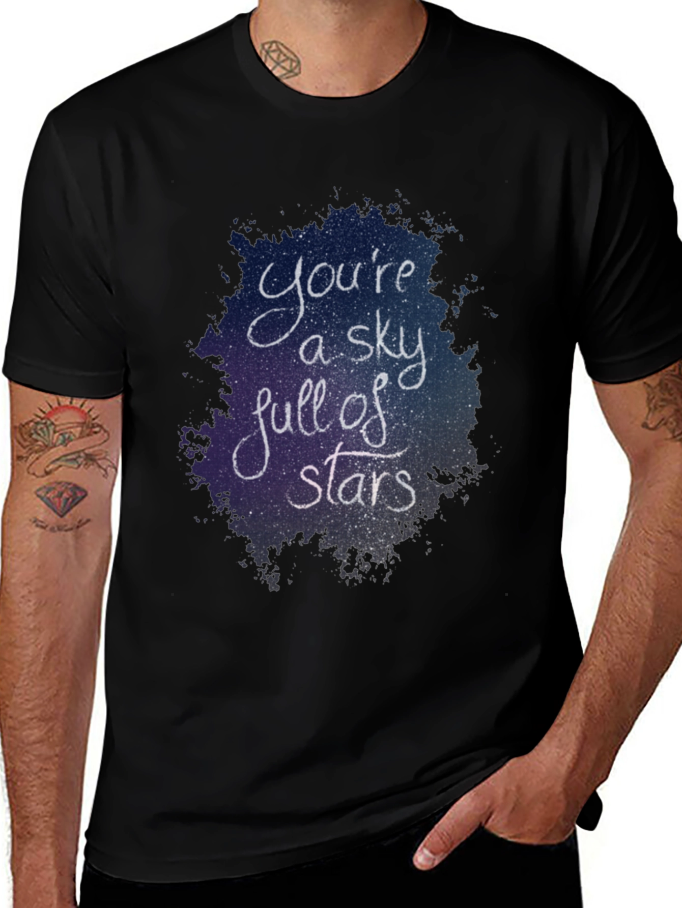 Sky Full of Stars Graphic Tee - Cotton Blend Comfort Fit