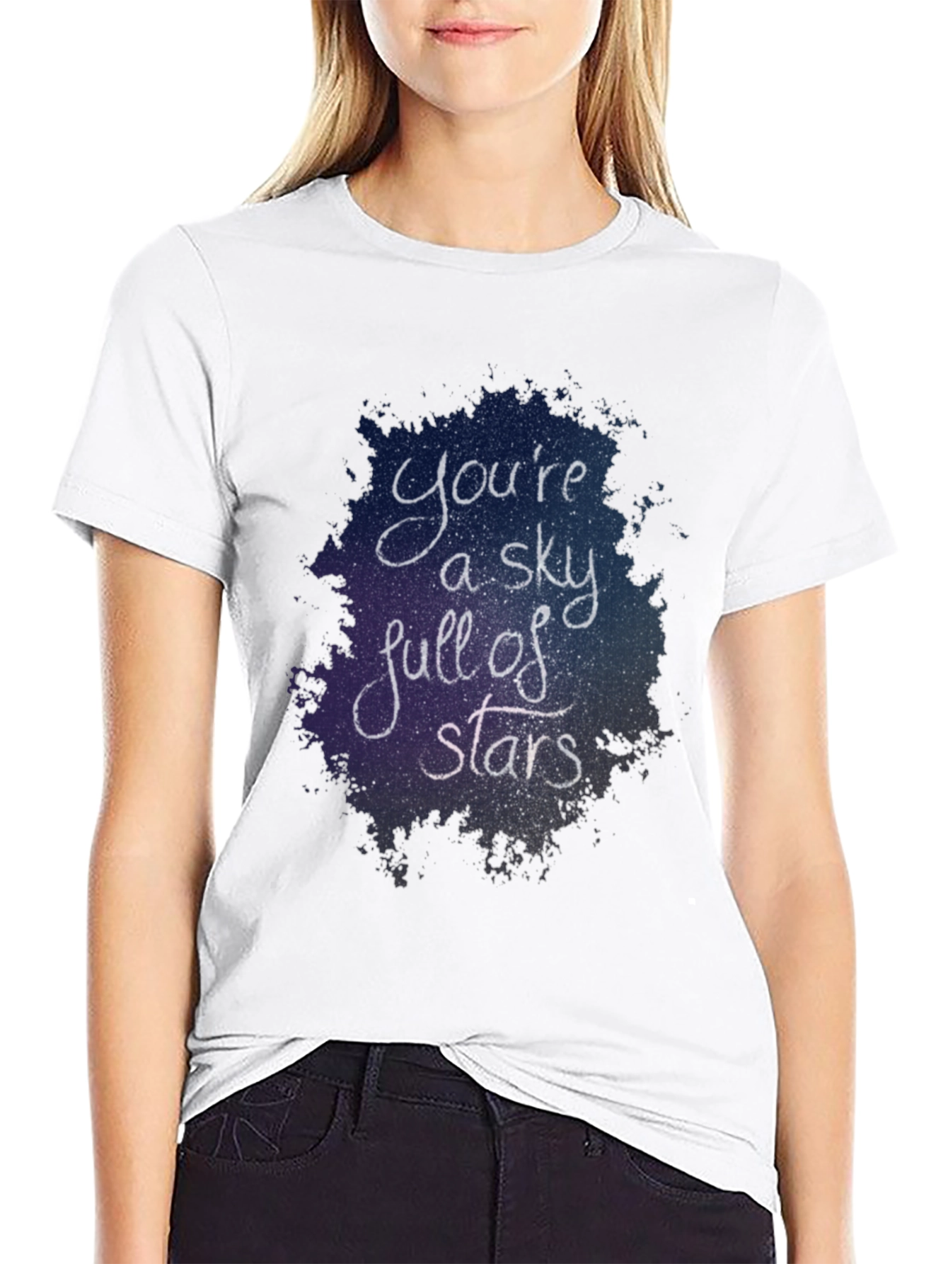 Sky Full of Stars Graphic Tee - Cotton Blend Comfort Fit