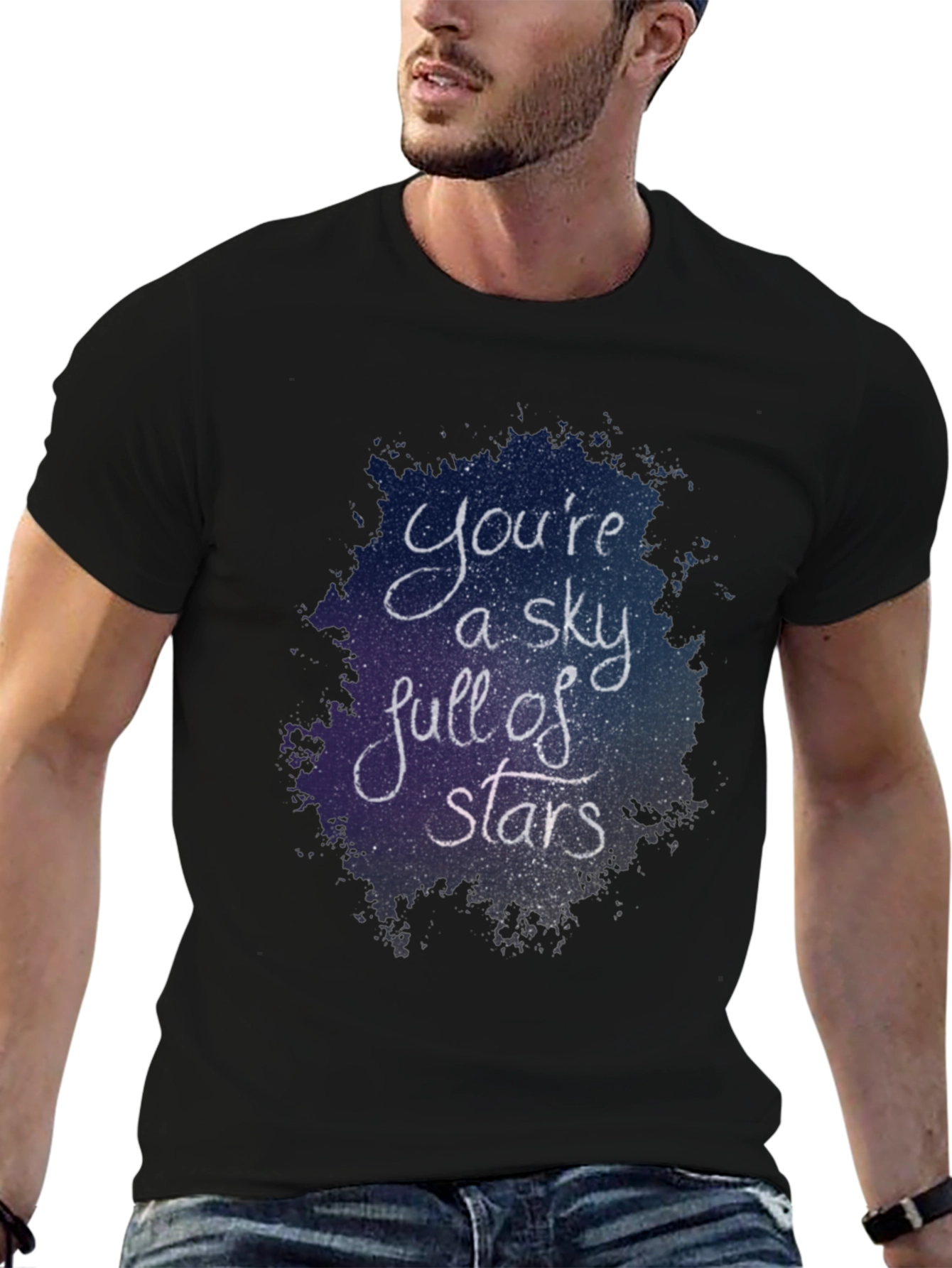 Sky Full of Stars Graphic Tee - Cotton Blend Comfort Fit