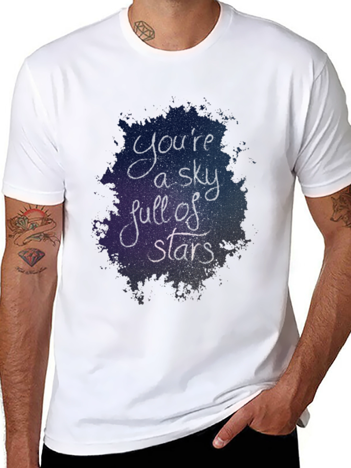 Sky Full of Stars Graphic Tee - Cotton Blend Comfort Fit