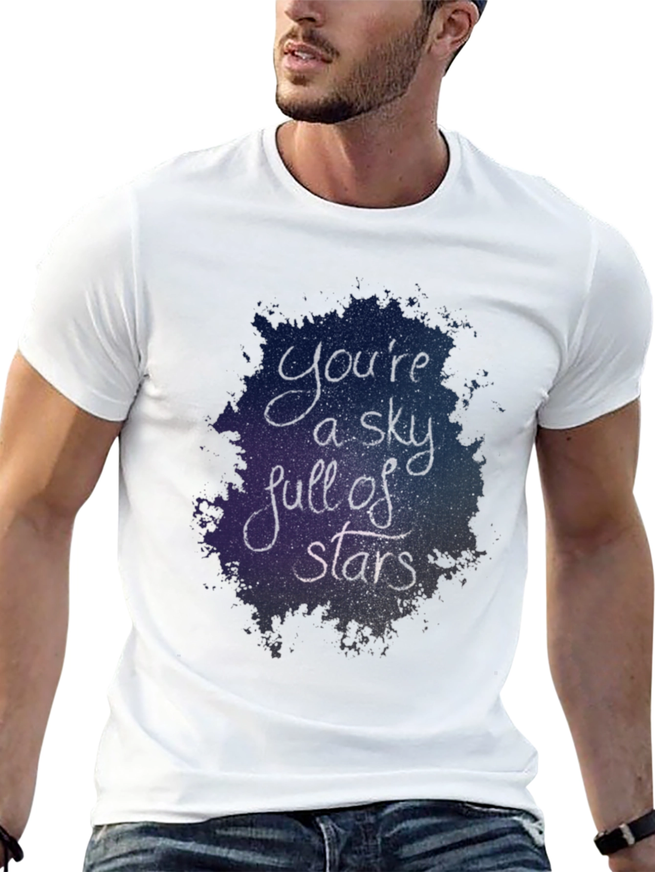 Sky Full of Stars Graphic Tee - Cotton Blend Comfort Fit