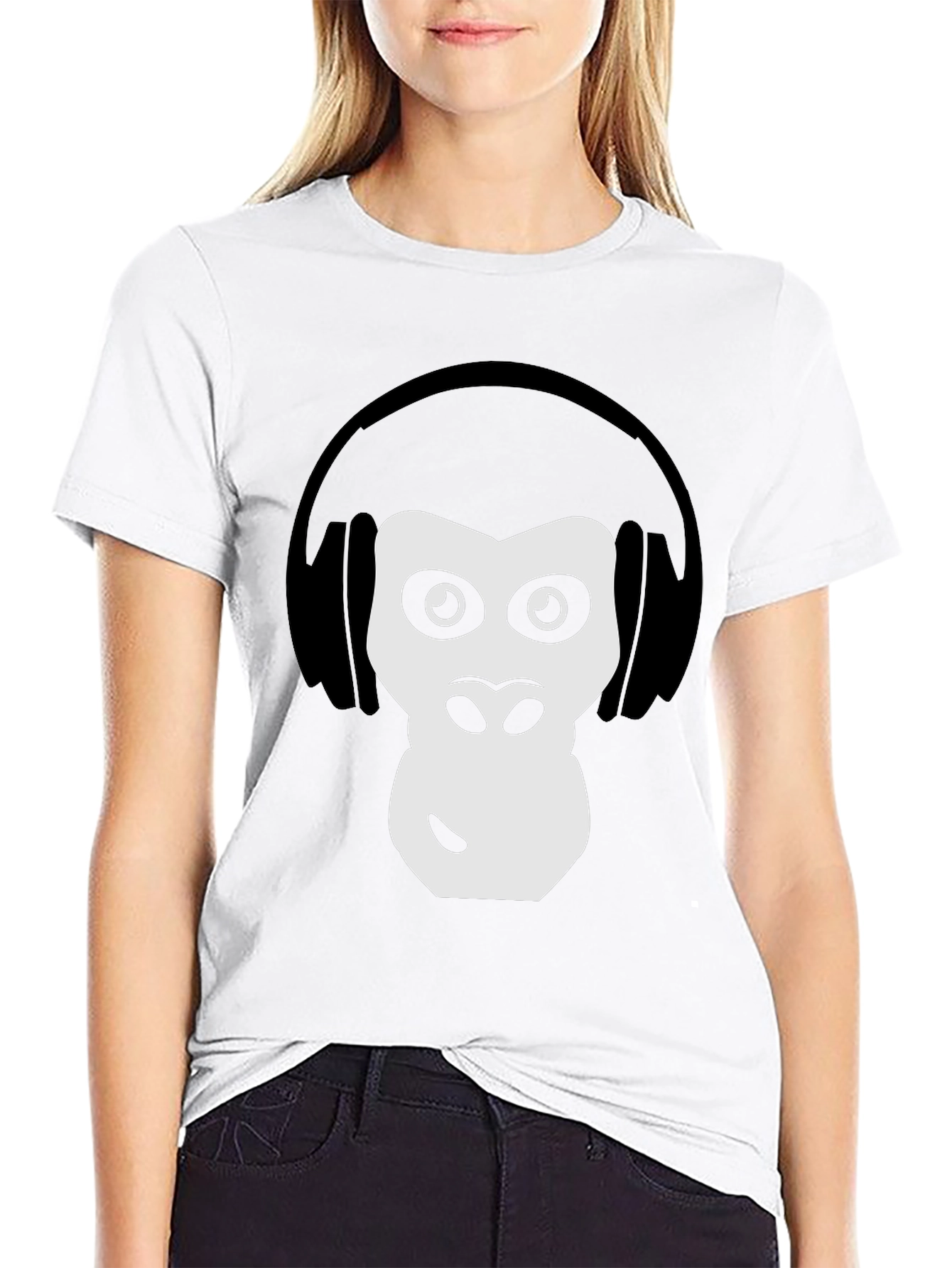 Cool Ape DJ Graphic Tee - Black Cotton T-Shirt
