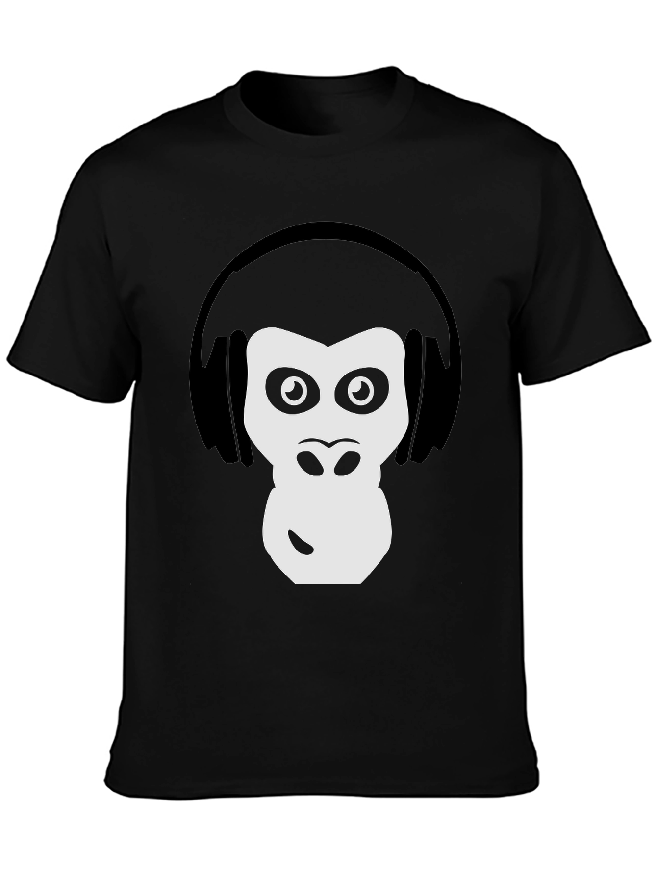 Cool Ape DJ Graphic Tee - Black Cotton T-Shirt