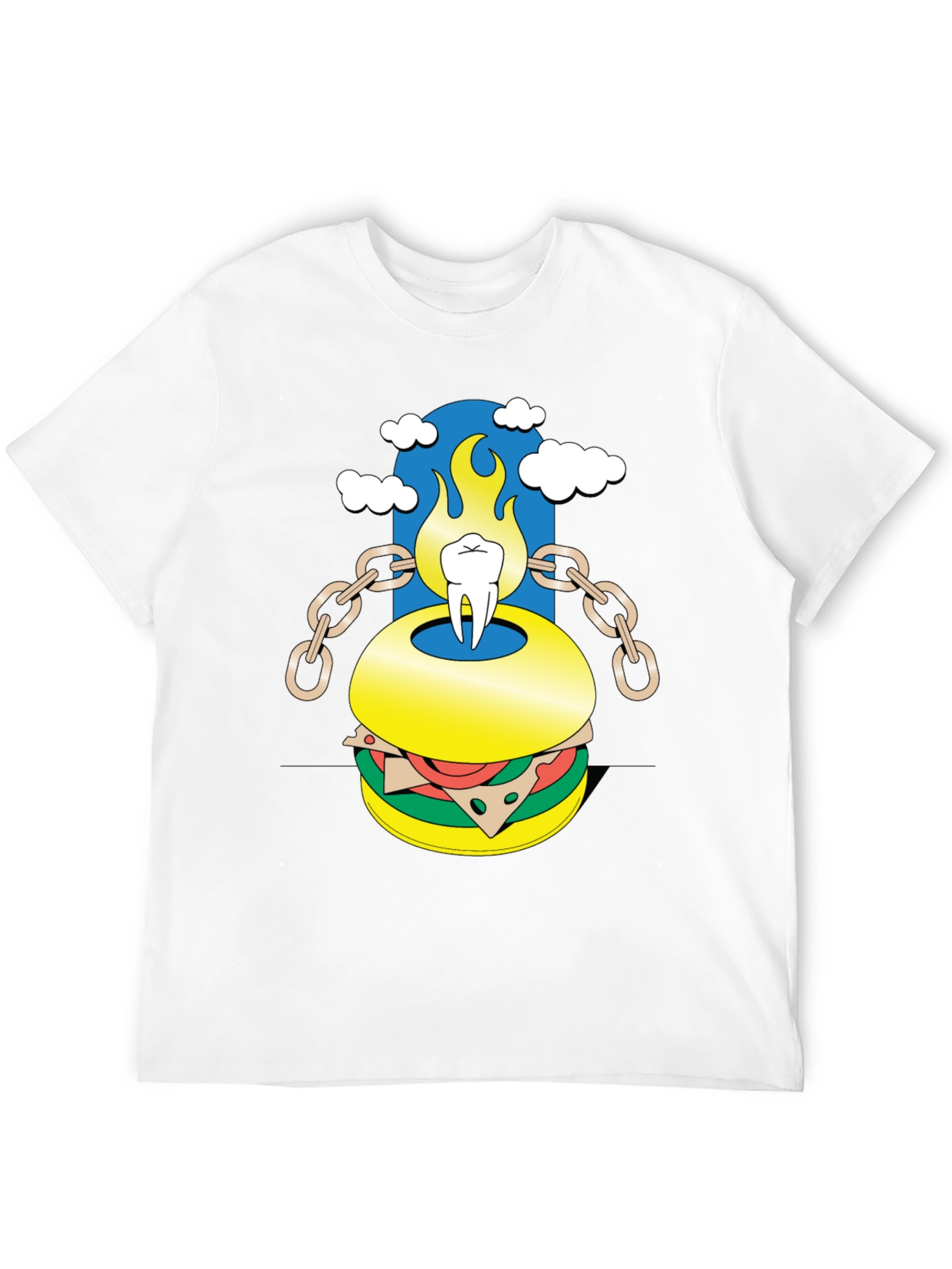 Burger Tooth Graphic Tee - Unique Design