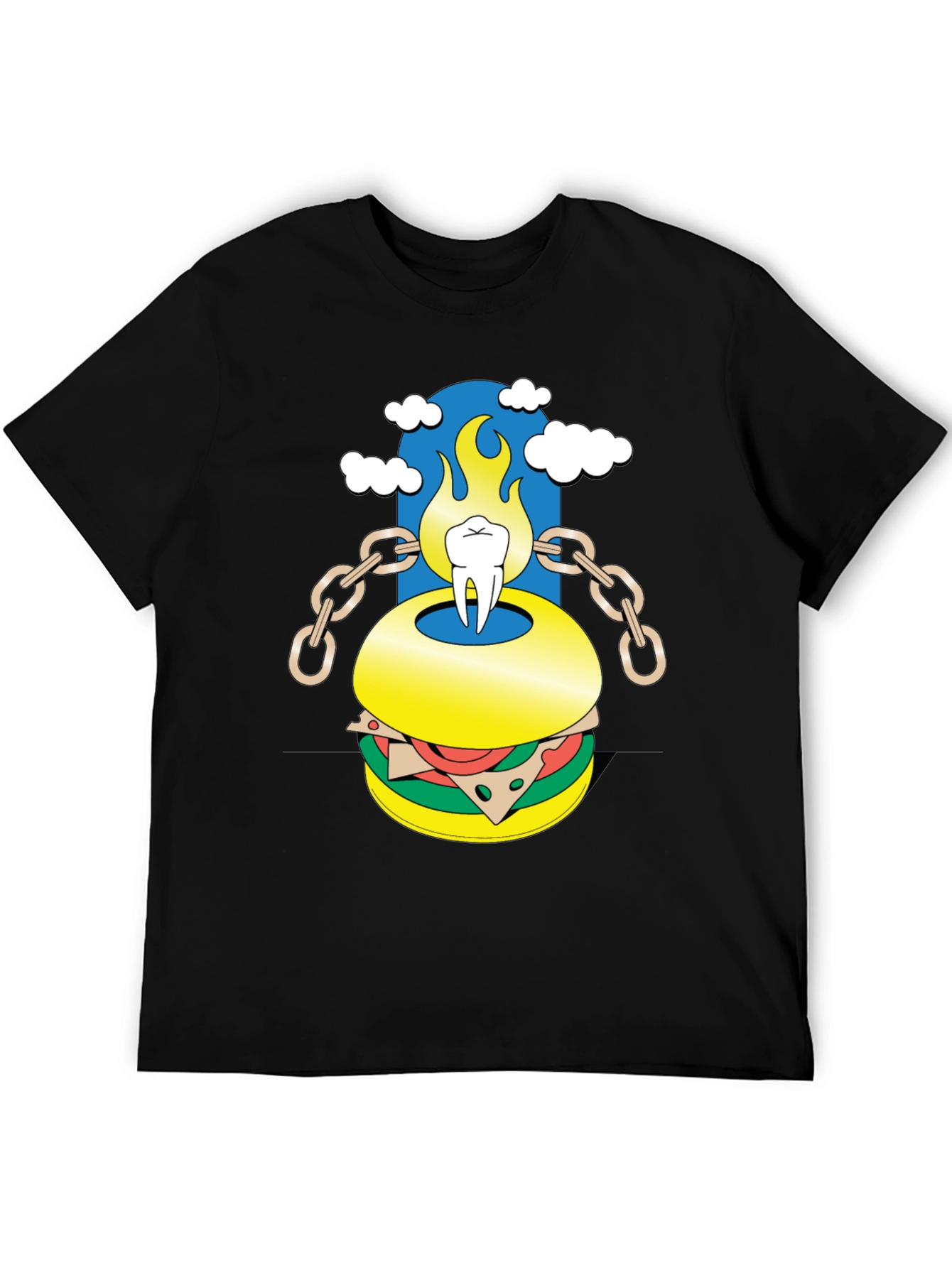 Burger Tooth Graphic Tee - Unique Design