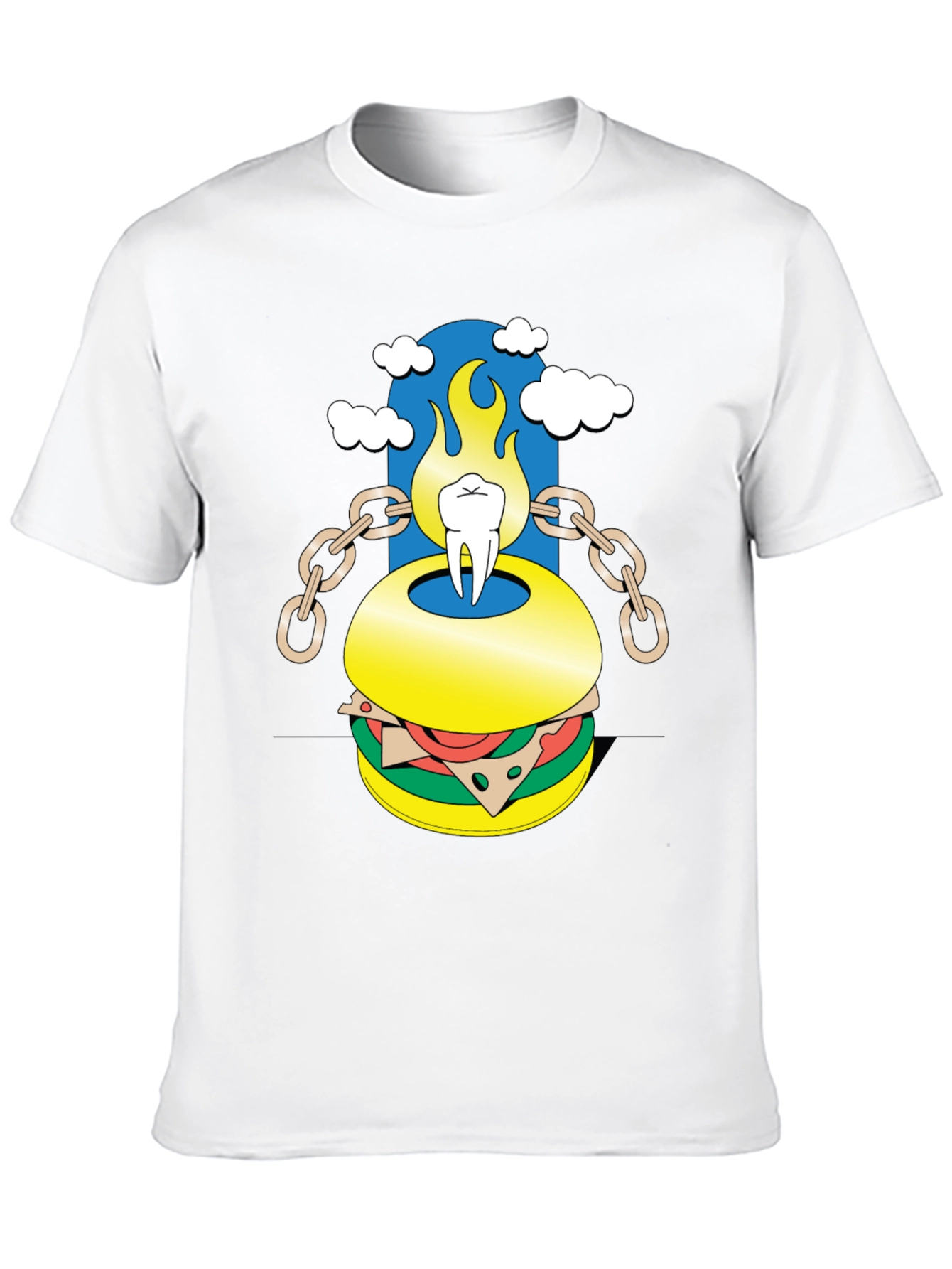 Burger Tooth Graphic Tee - Unique Design
