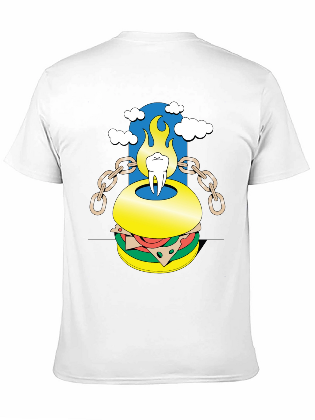 Burger Tooth Graphic Tee - Unique Design