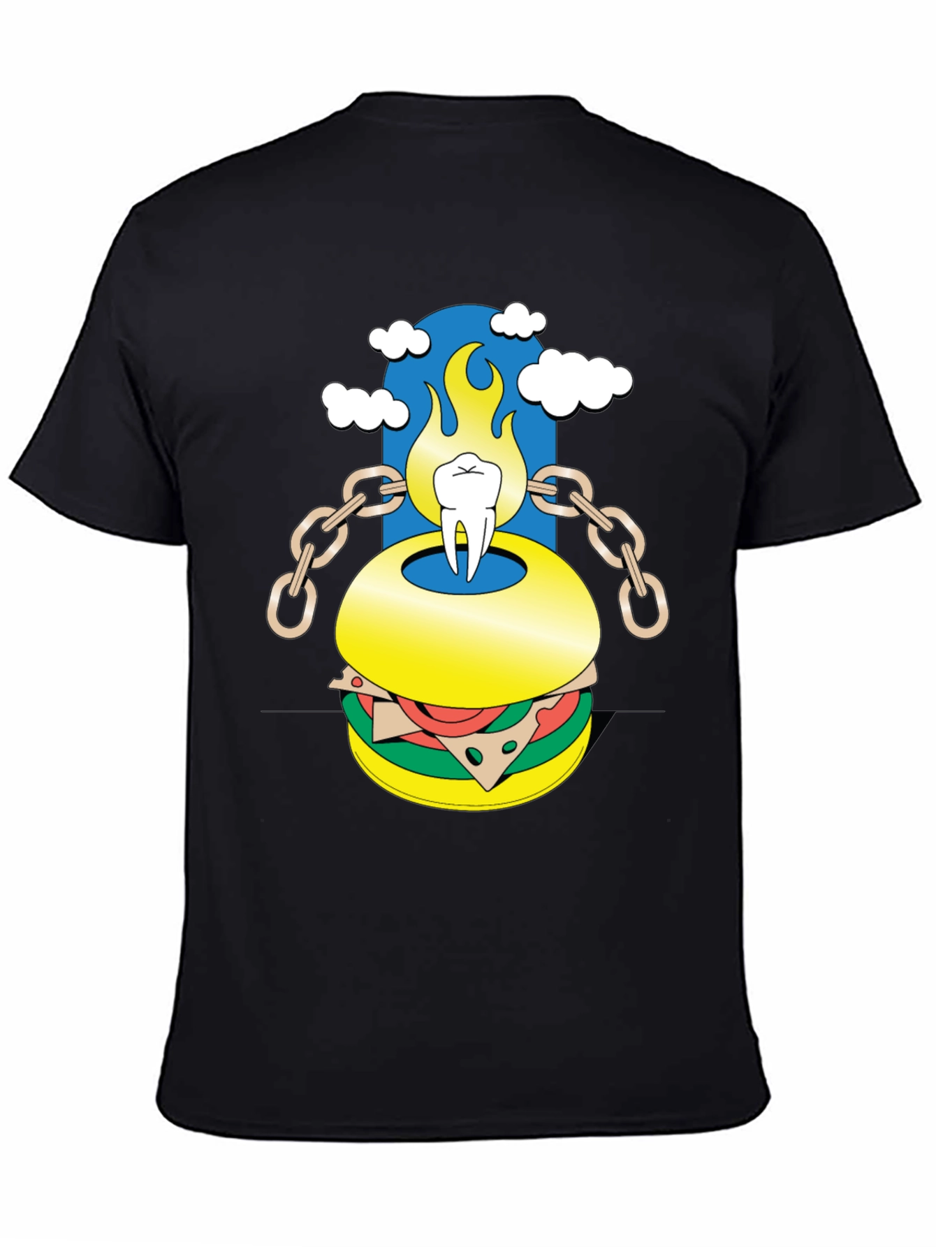 Burger Tooth Graphic Tee - Unique Design