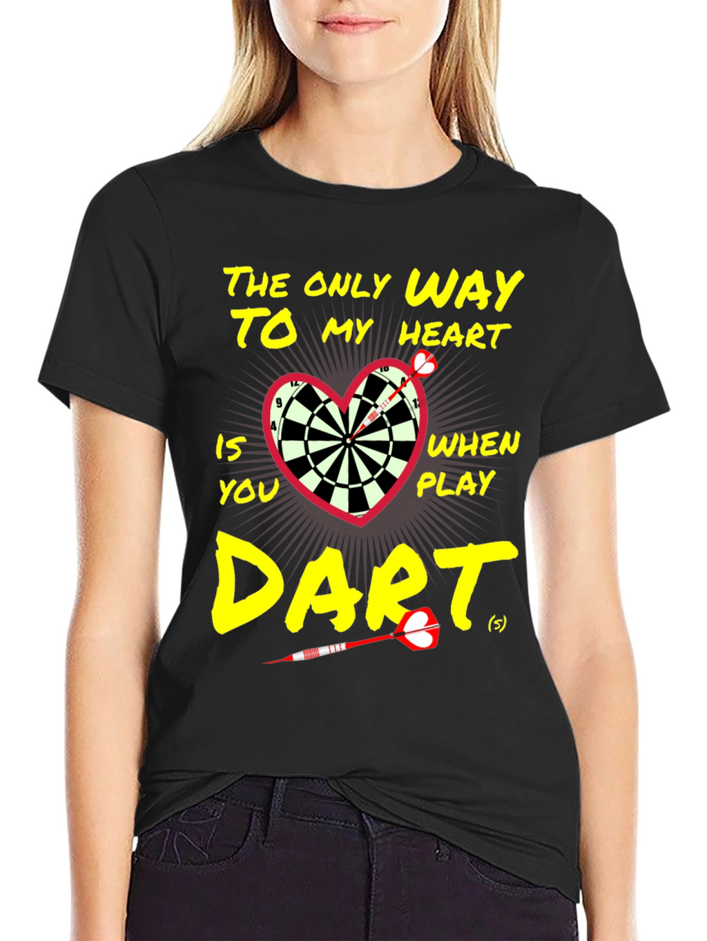 Darts to My Heart Black T-Shirt
