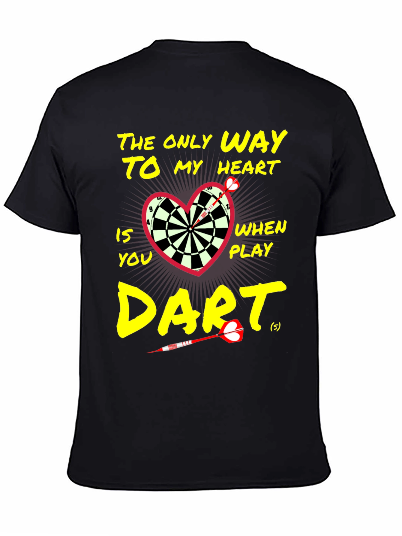 Darts to My Heart Black T-Shirt