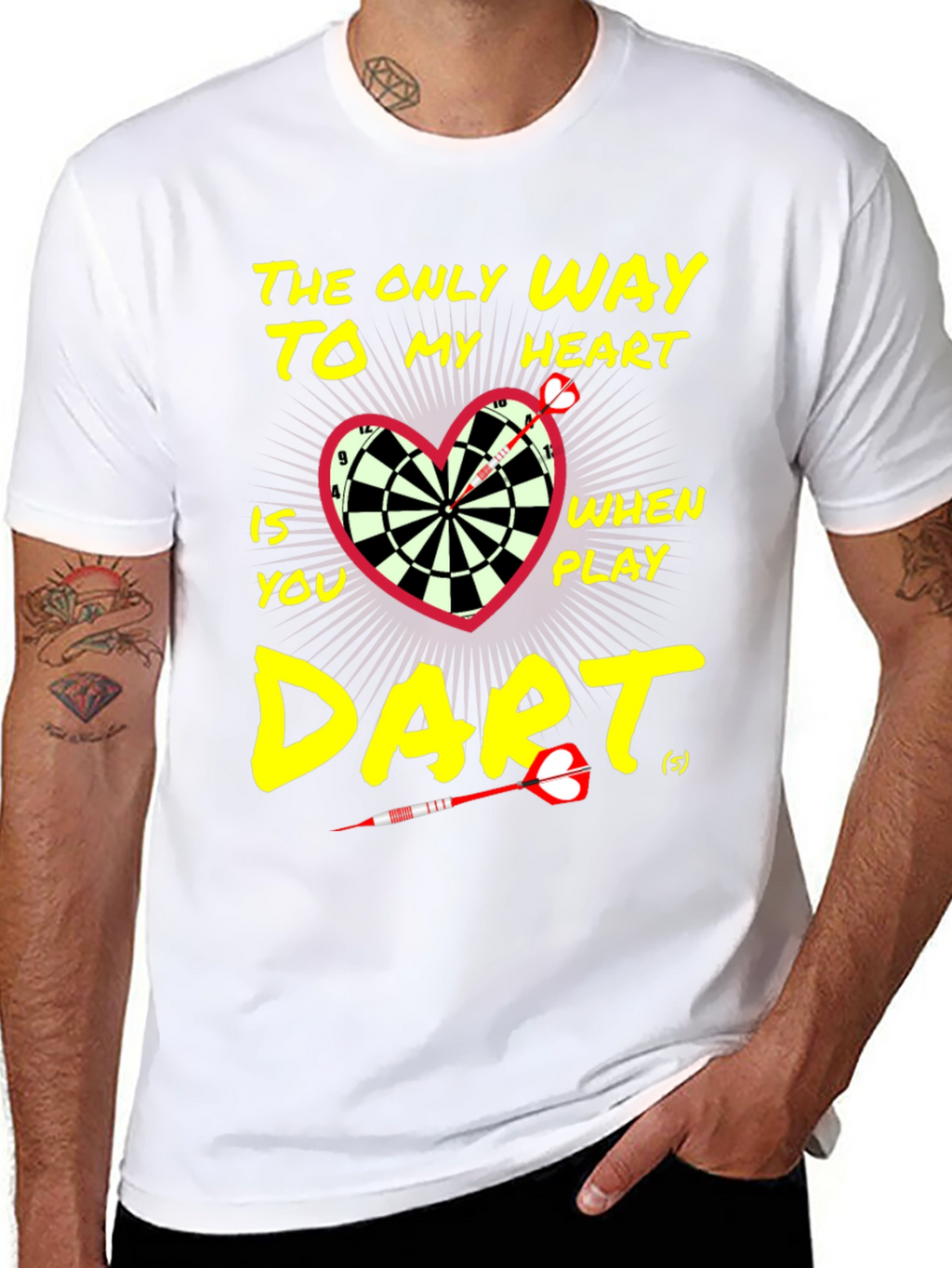 Darts to My Heart Black T-Shirt