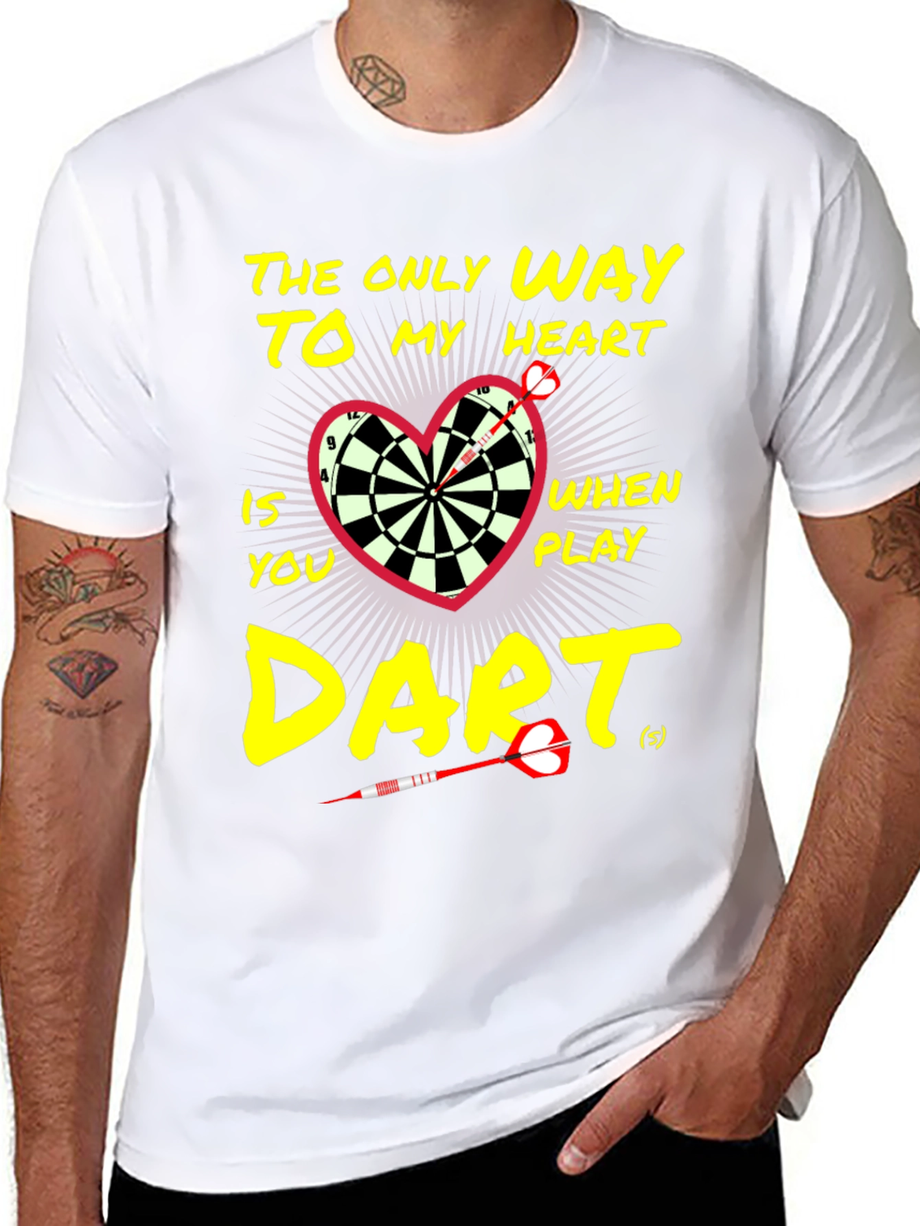 Darts to My Heart Black T-Shirt