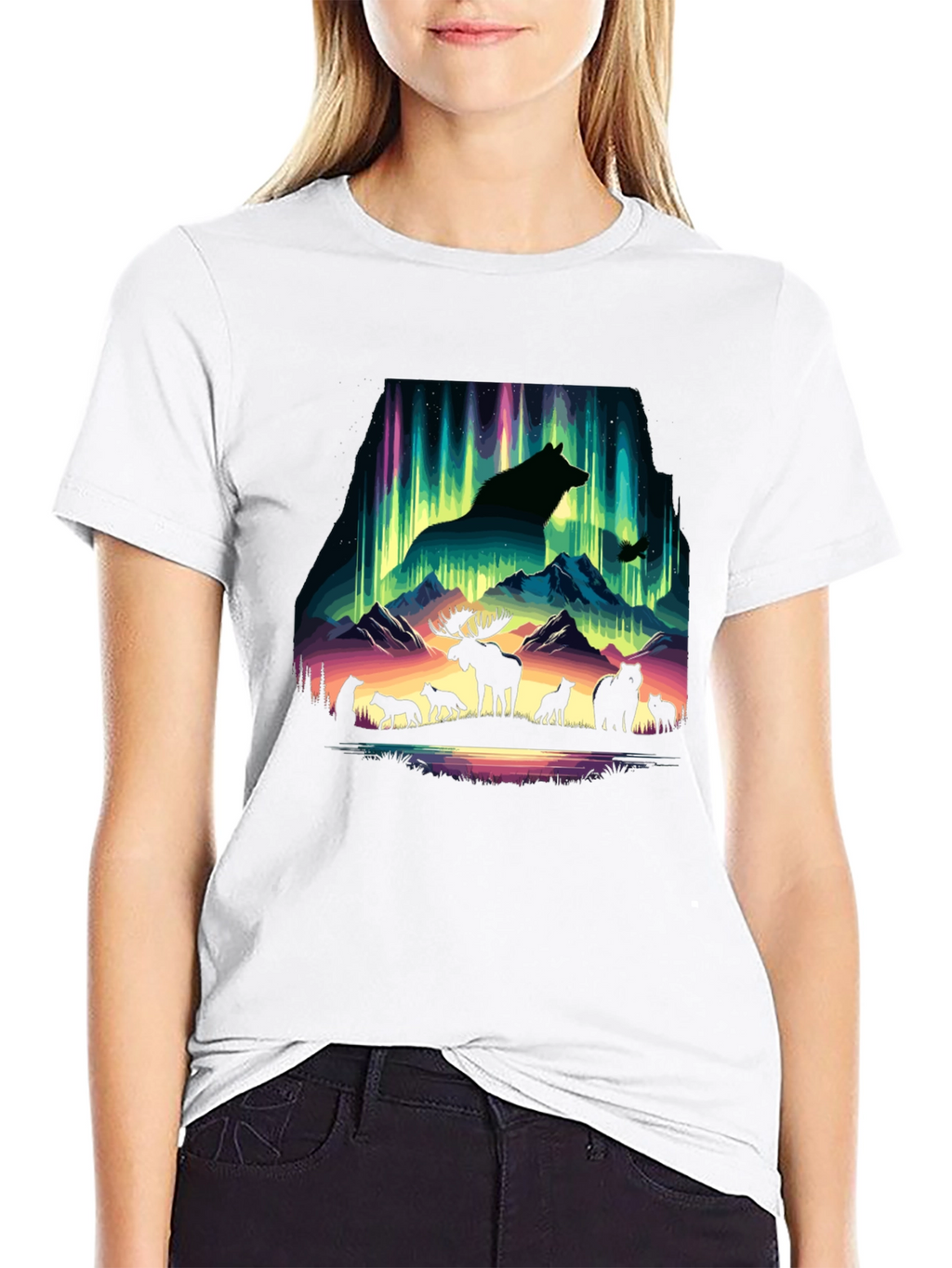Aurora Animal Silhouette T-Shirt