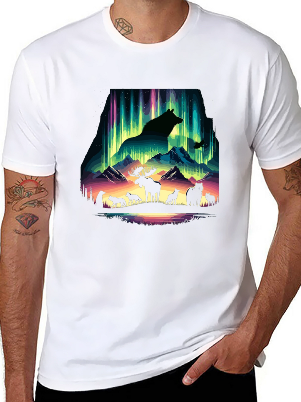 Aurora Animal Silhouette T-Shirt
