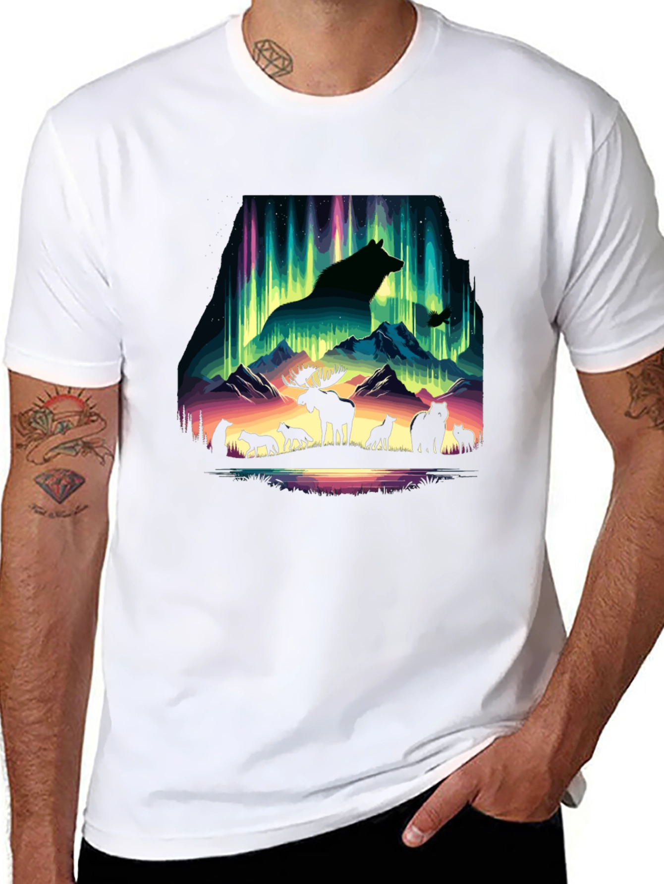 Aurora Animal Silhouette T-Shirt