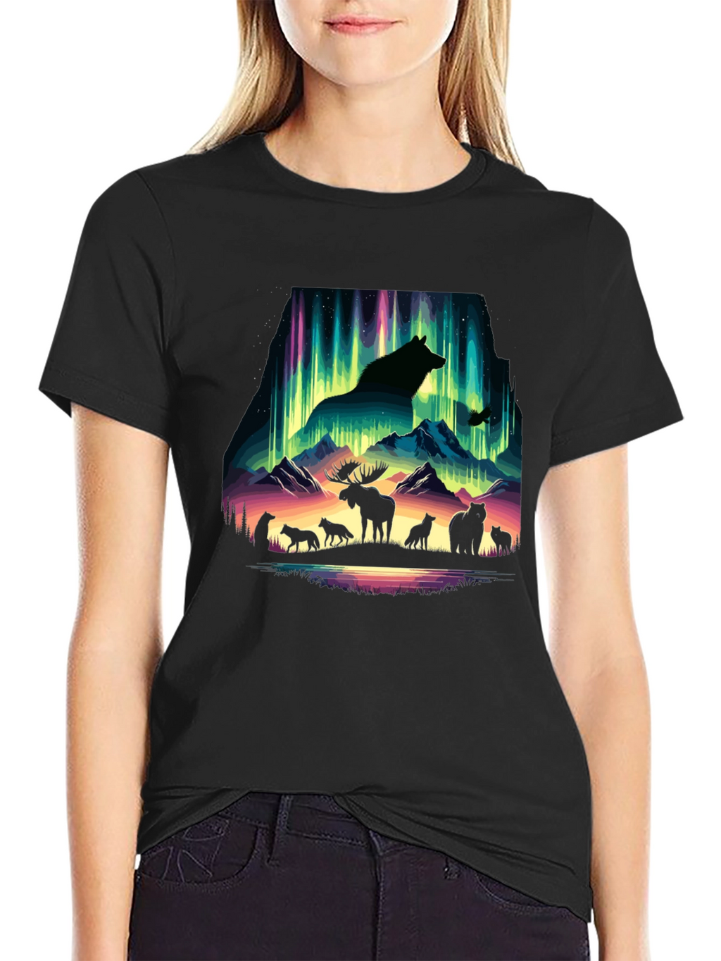 Aurora Animal Silhouette T-Shirt