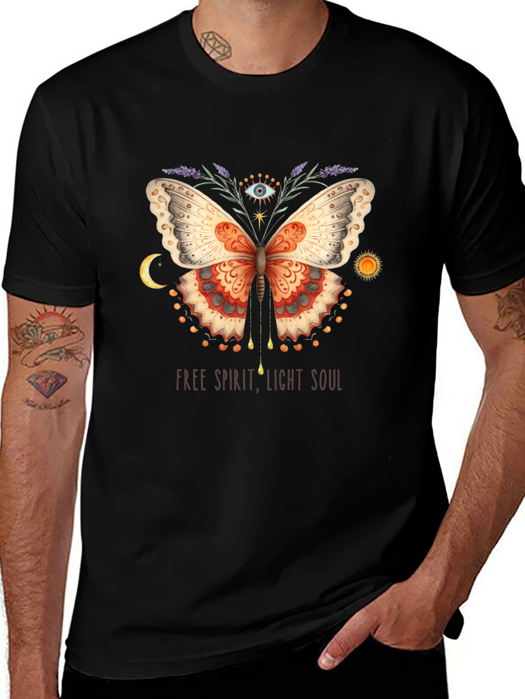 Free Spirit Butterfly Graphic T-Shirt