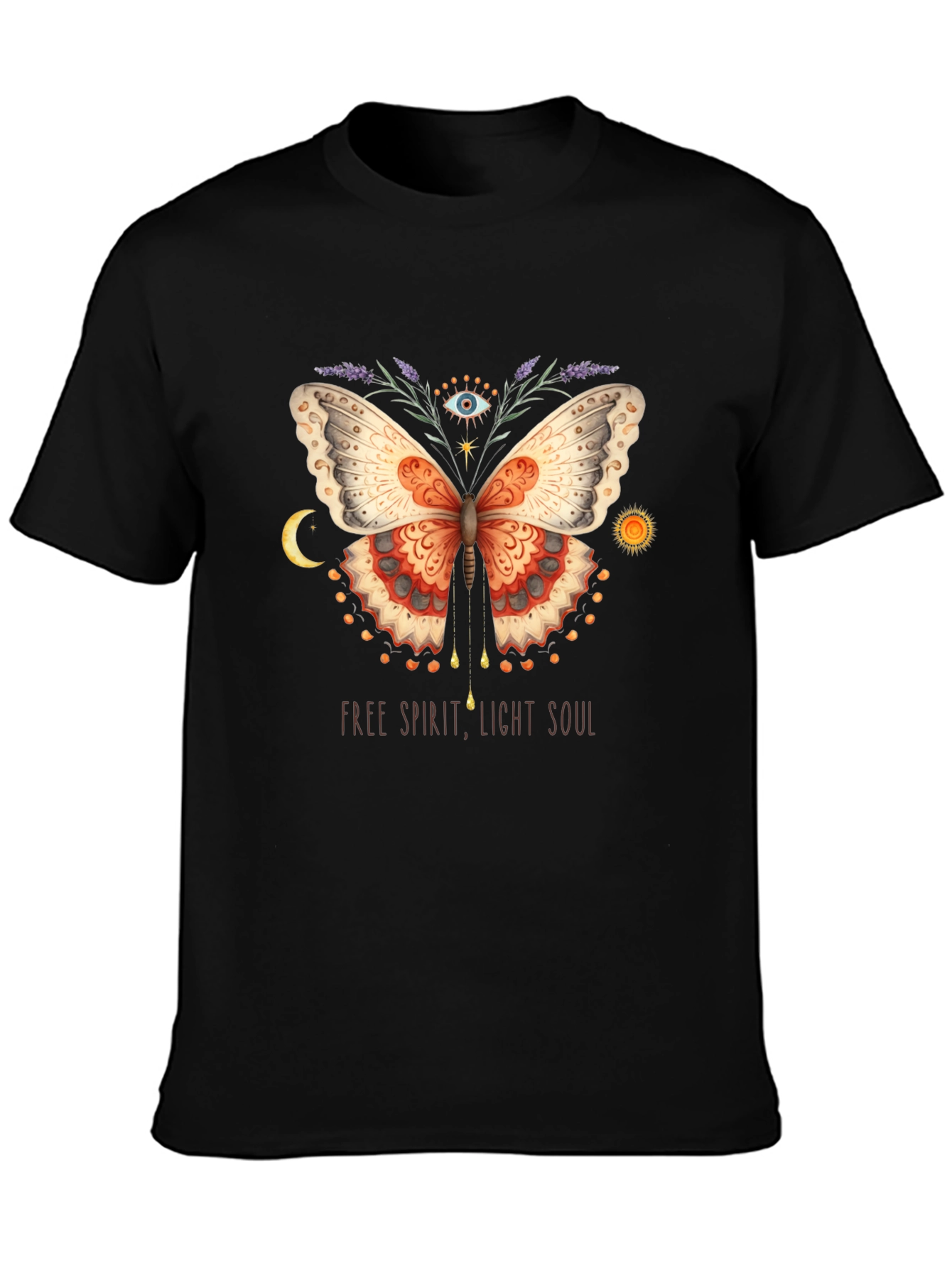 Free Spirit Butterfly Graphic T-Shirt
