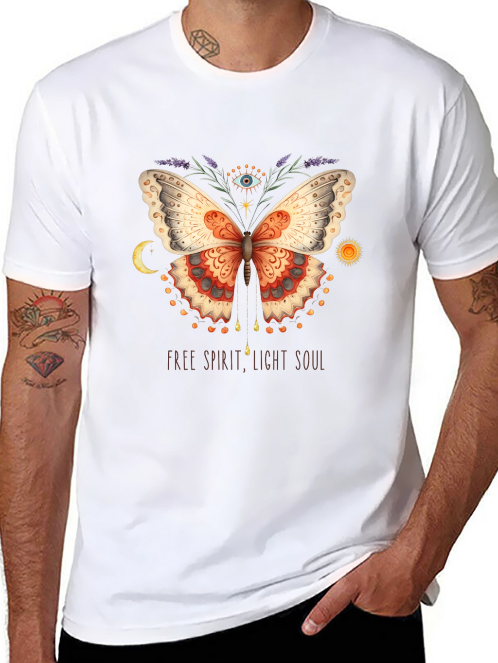 Free Spirit Butterfly Graphic T-Shirt
