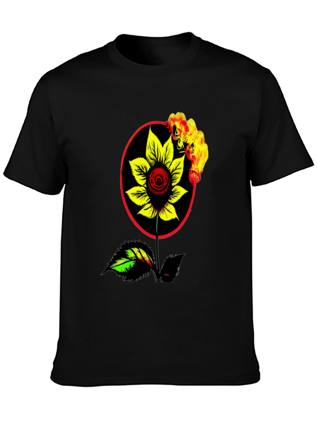 Burning Flower Graphic Tee