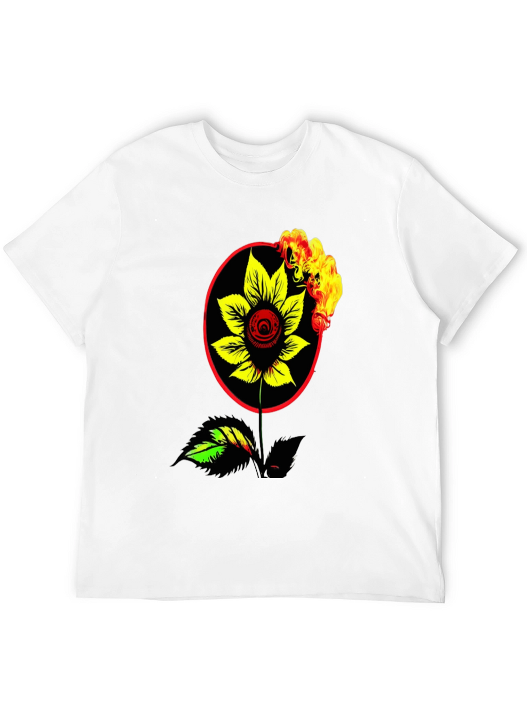 Burning Flower Graphic Tee