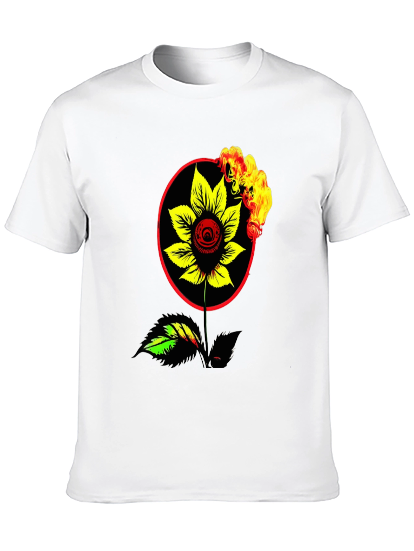 Burning Flower Graphic Tee