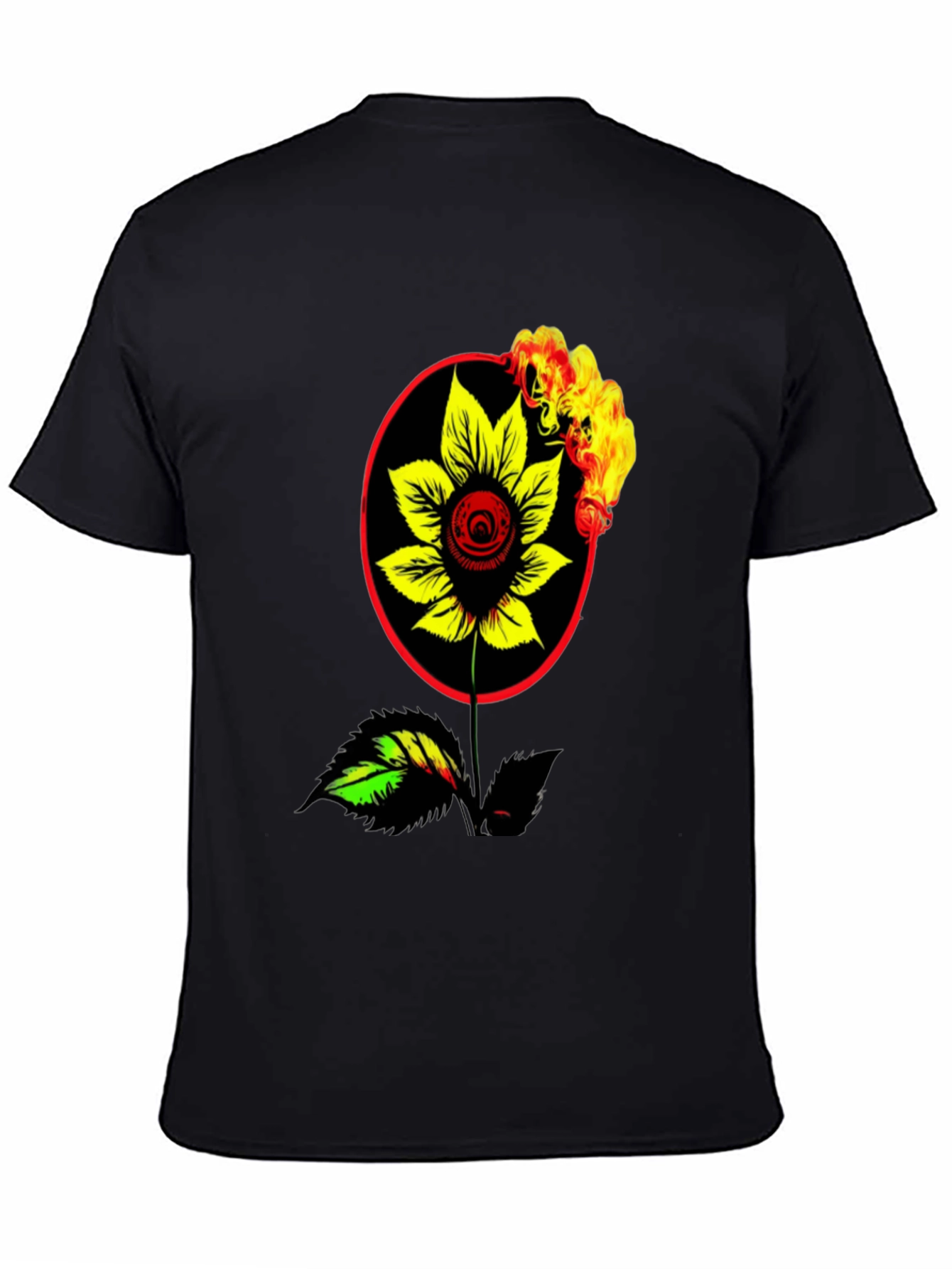 Burning Flower Graphic Tee