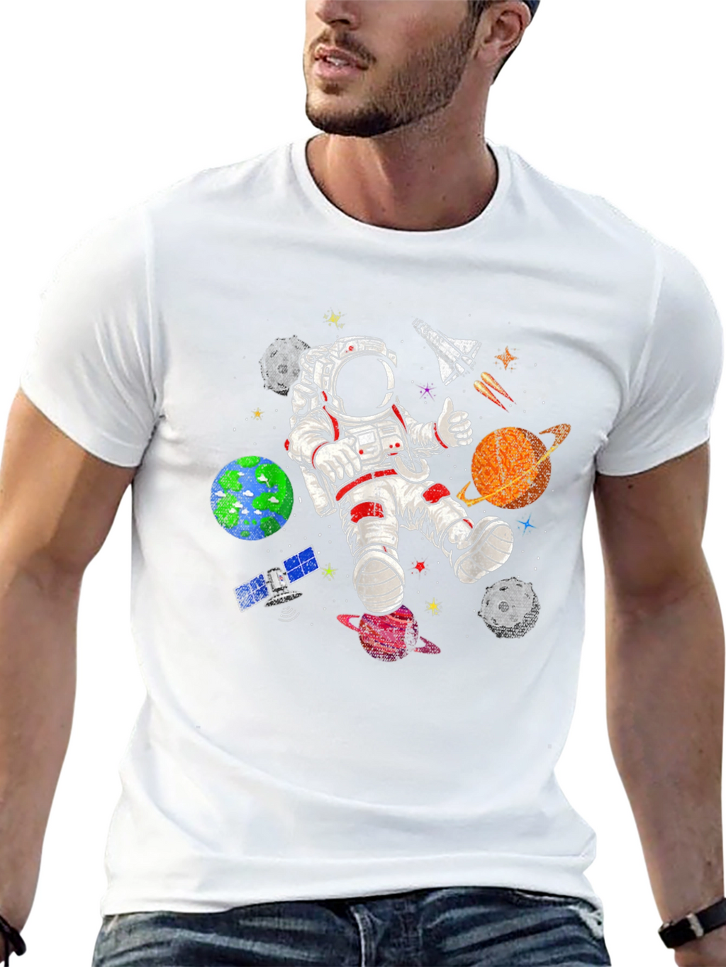 Astronaut in Space T-Shirt - Galaxy Adventure