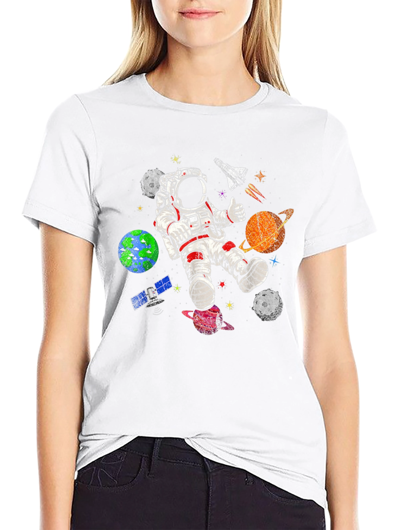 Astronaut in Space T-Shirt - Galaxy Adventure