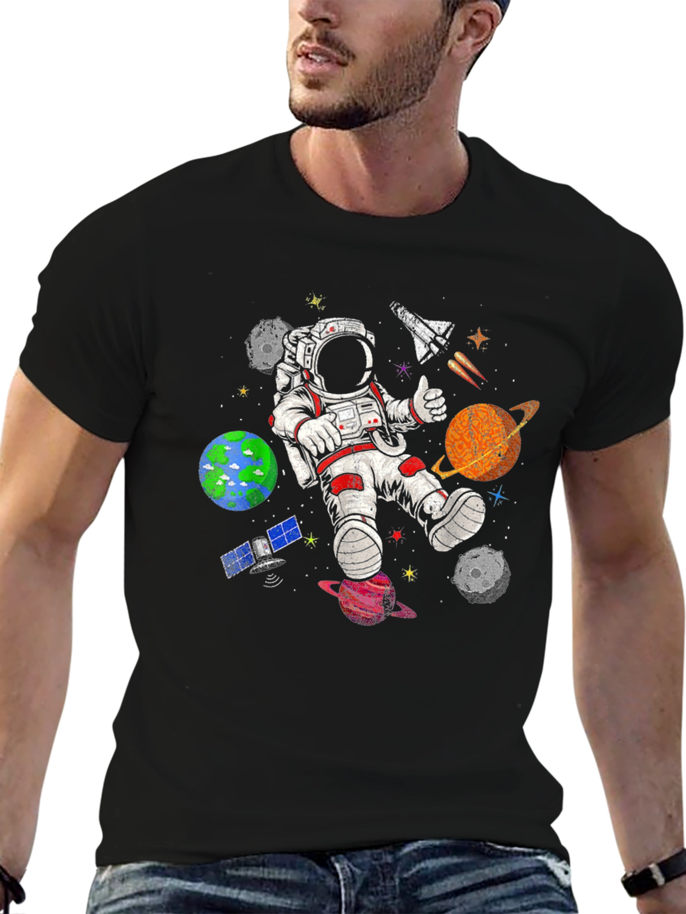 Astronaut in Space T-Shirt - Galaxy Adventure