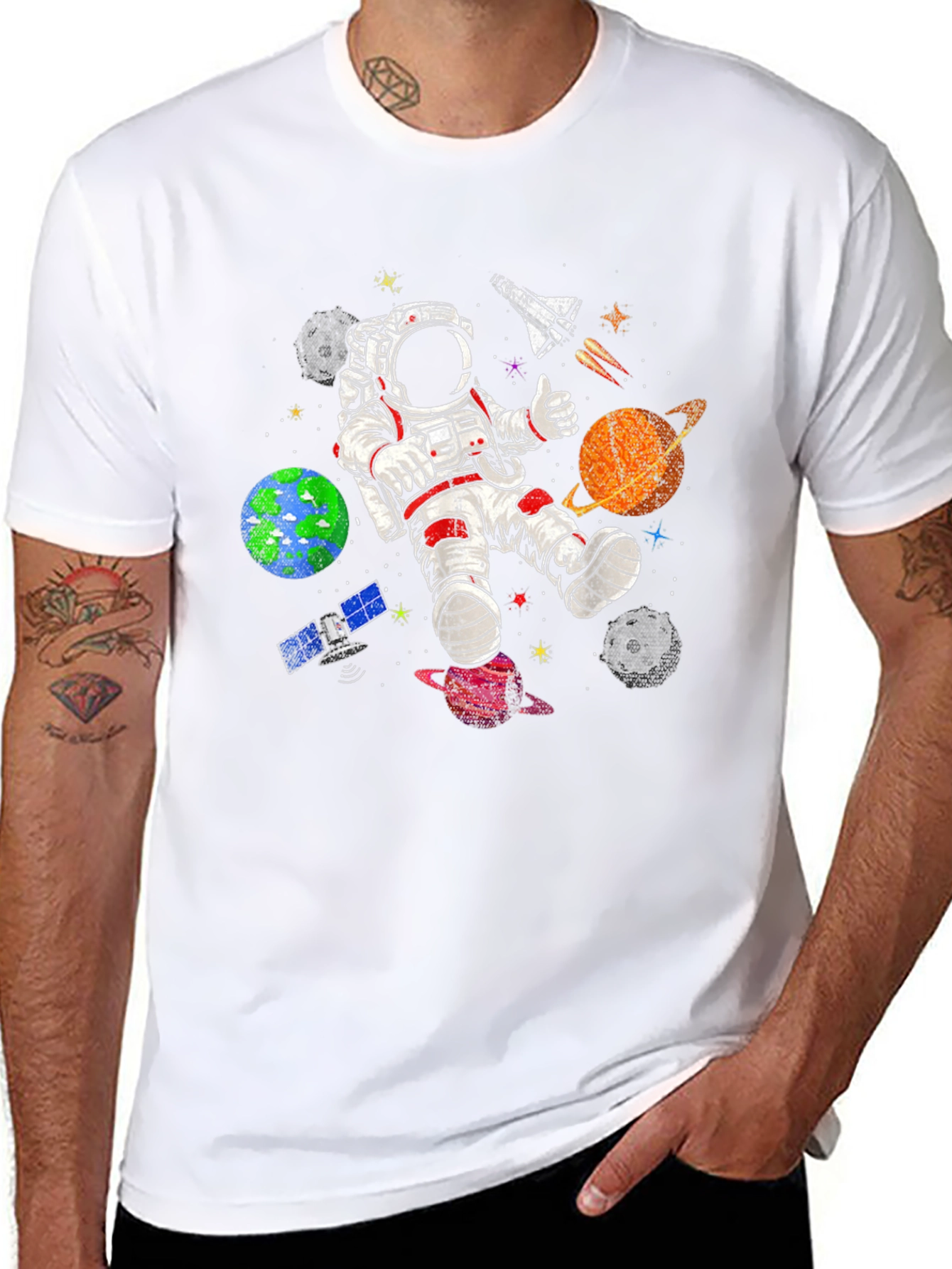 Astronaut in Space T-Shirt - Galaxy Adventure