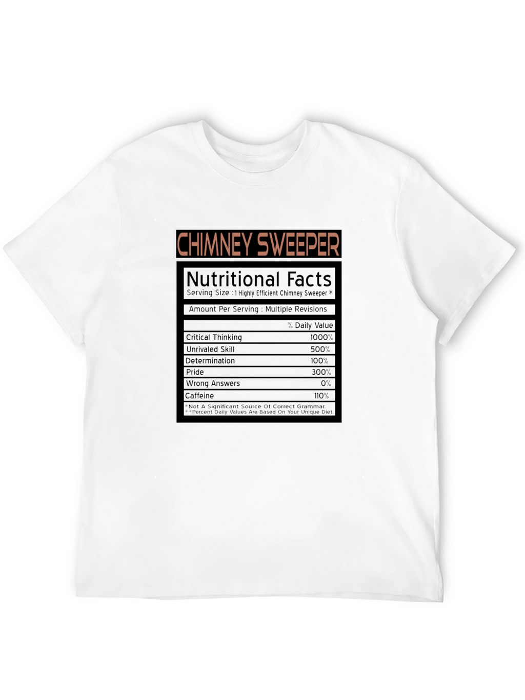Chimney Sweeper Nutritional Facts Novelty T-Shirt