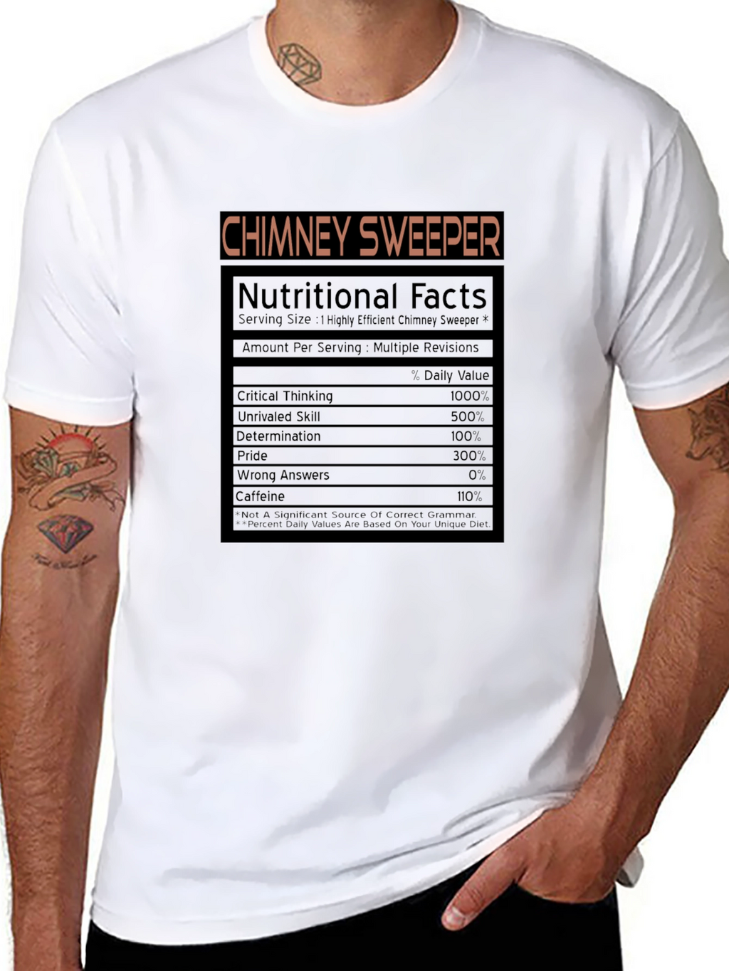 Chimney Sweeper Nutritional Facts Novelty T-Shirt