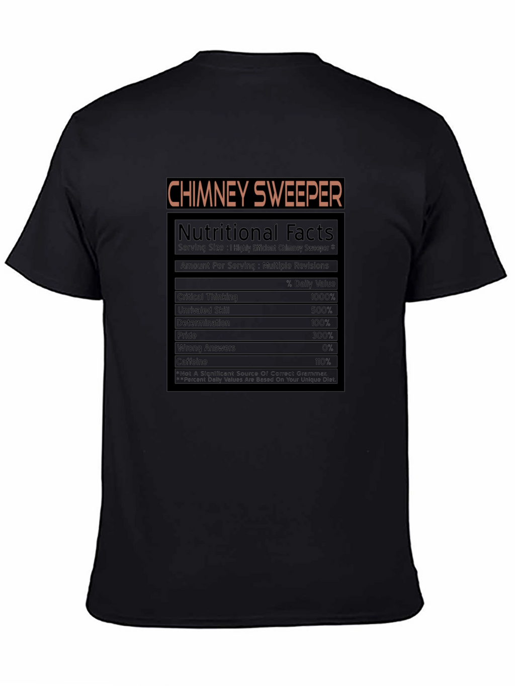 Chimney Sweeper Nutritional Facts Novelty T-Shirt
