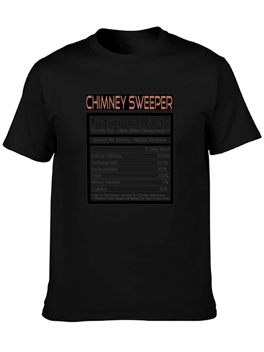 Chimney Sweeper Nutritional Facts Novelty T-Shirt