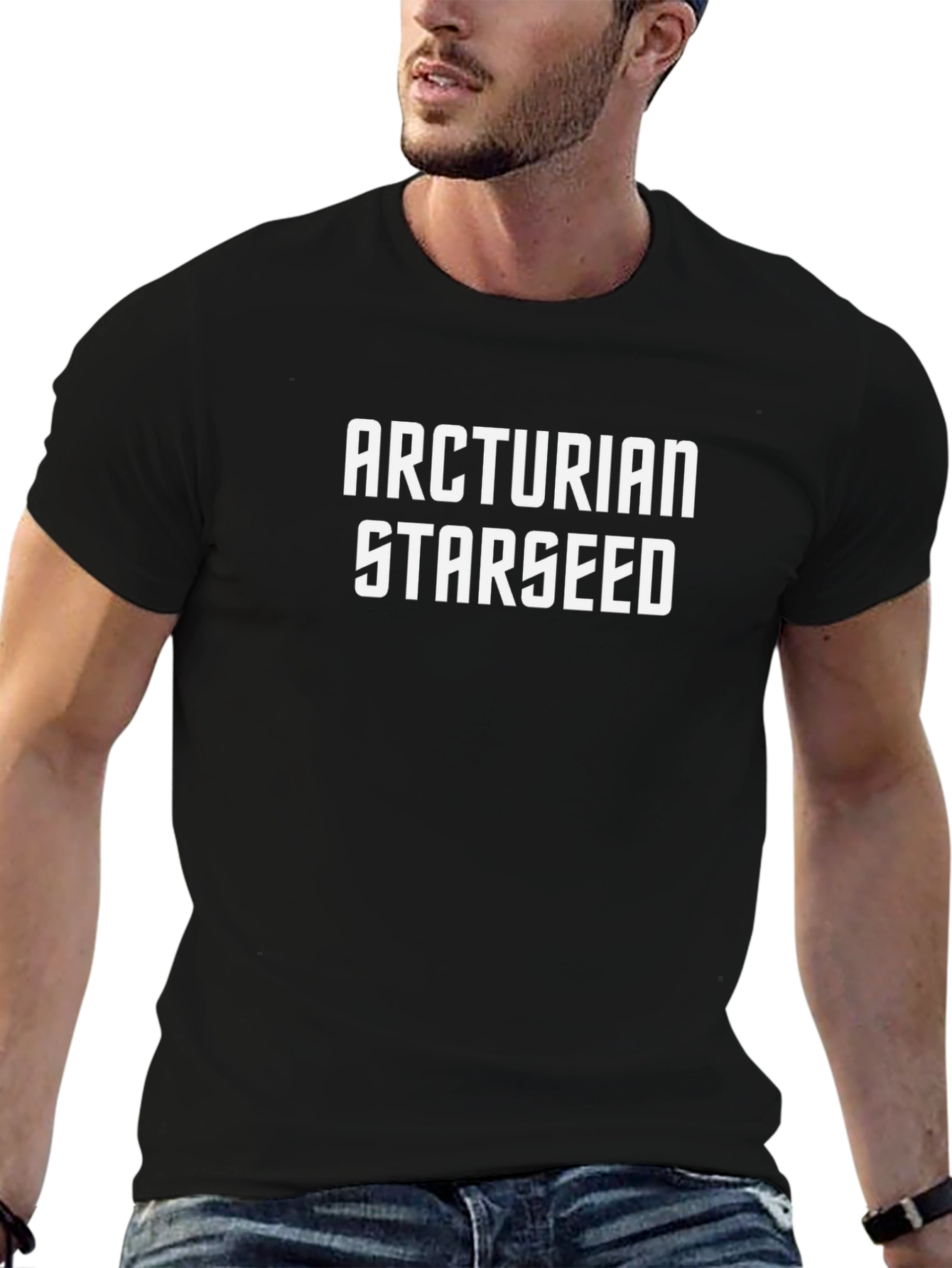 Arcturian Starseed Graphic T-Shirt - Black Crew Neck Tee
