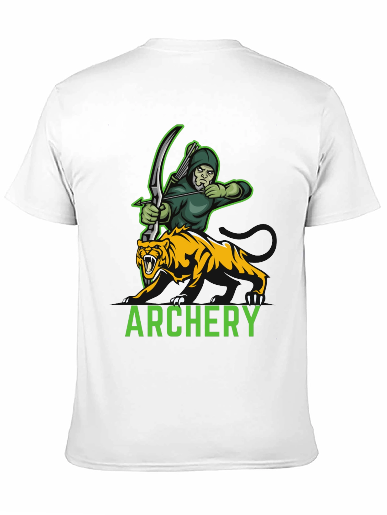 Archery Archer & Tiger Graphic Tee - Black