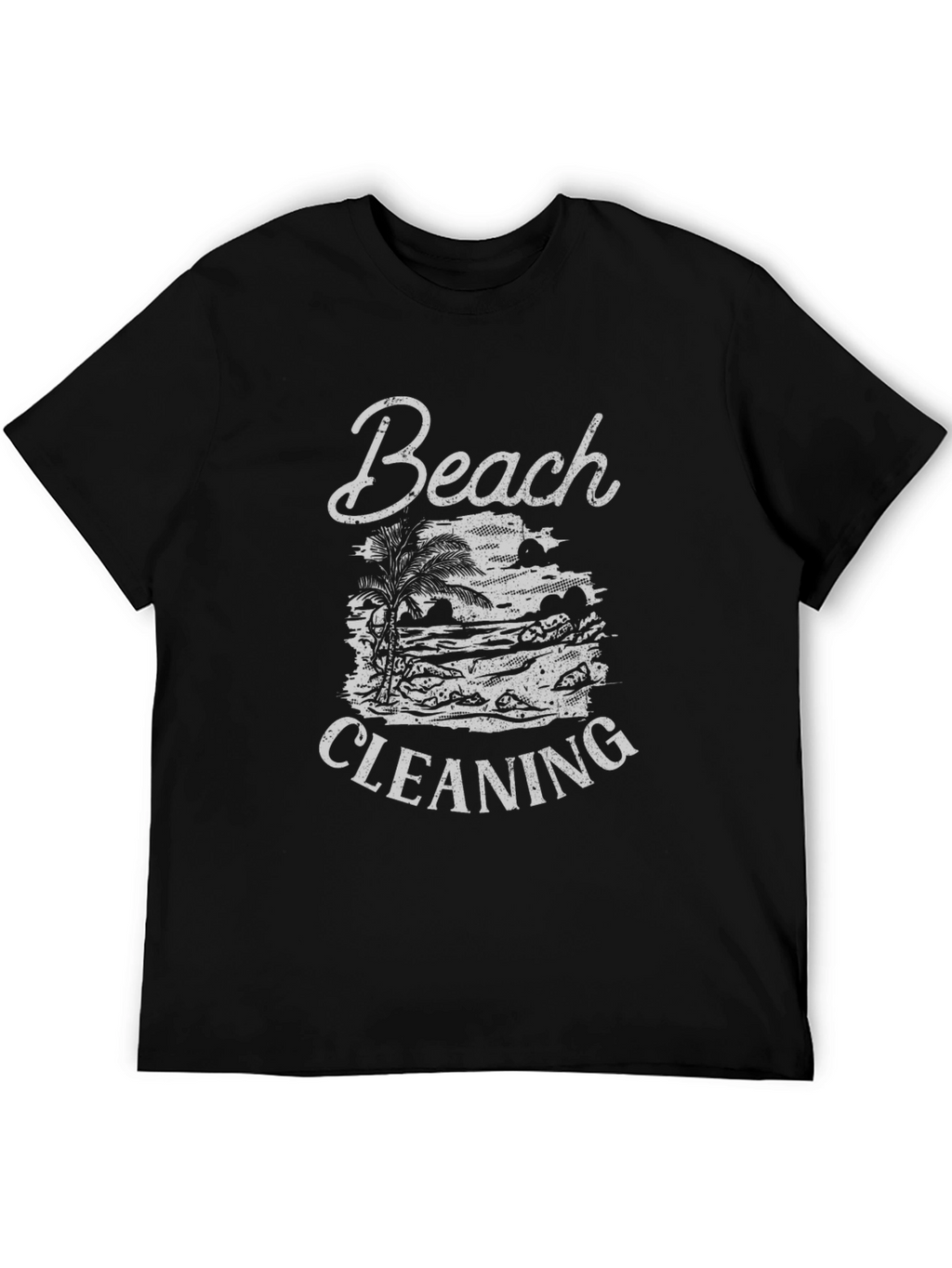 Beach Cleaning Graphic Tee - Black